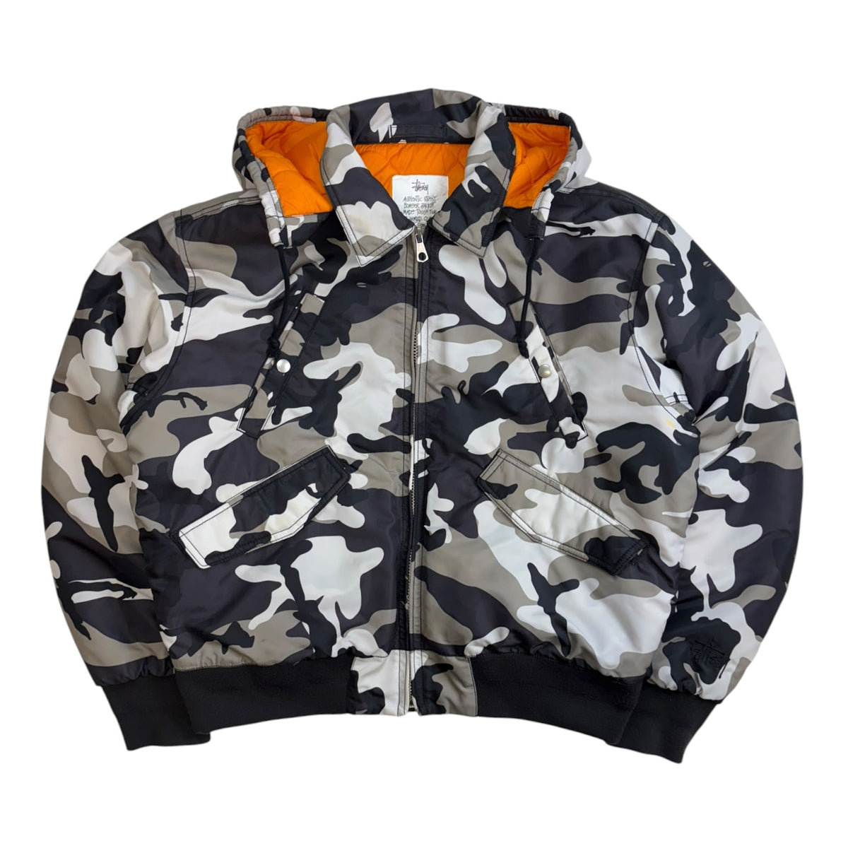 Stussy Flight Bomber Jacket Snow Camo