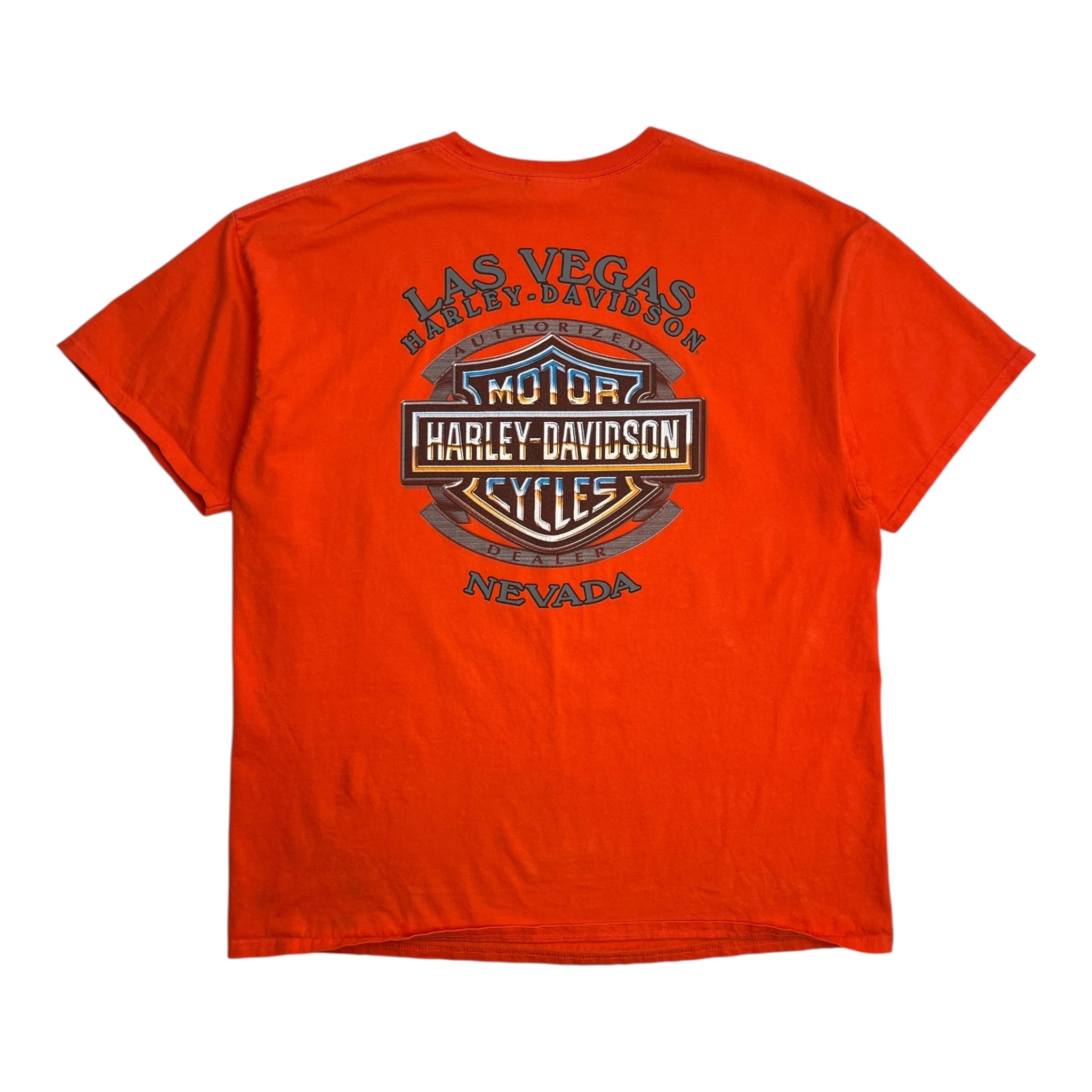 Harley Davidson Las Vegas Nevada T-Shirt Orange