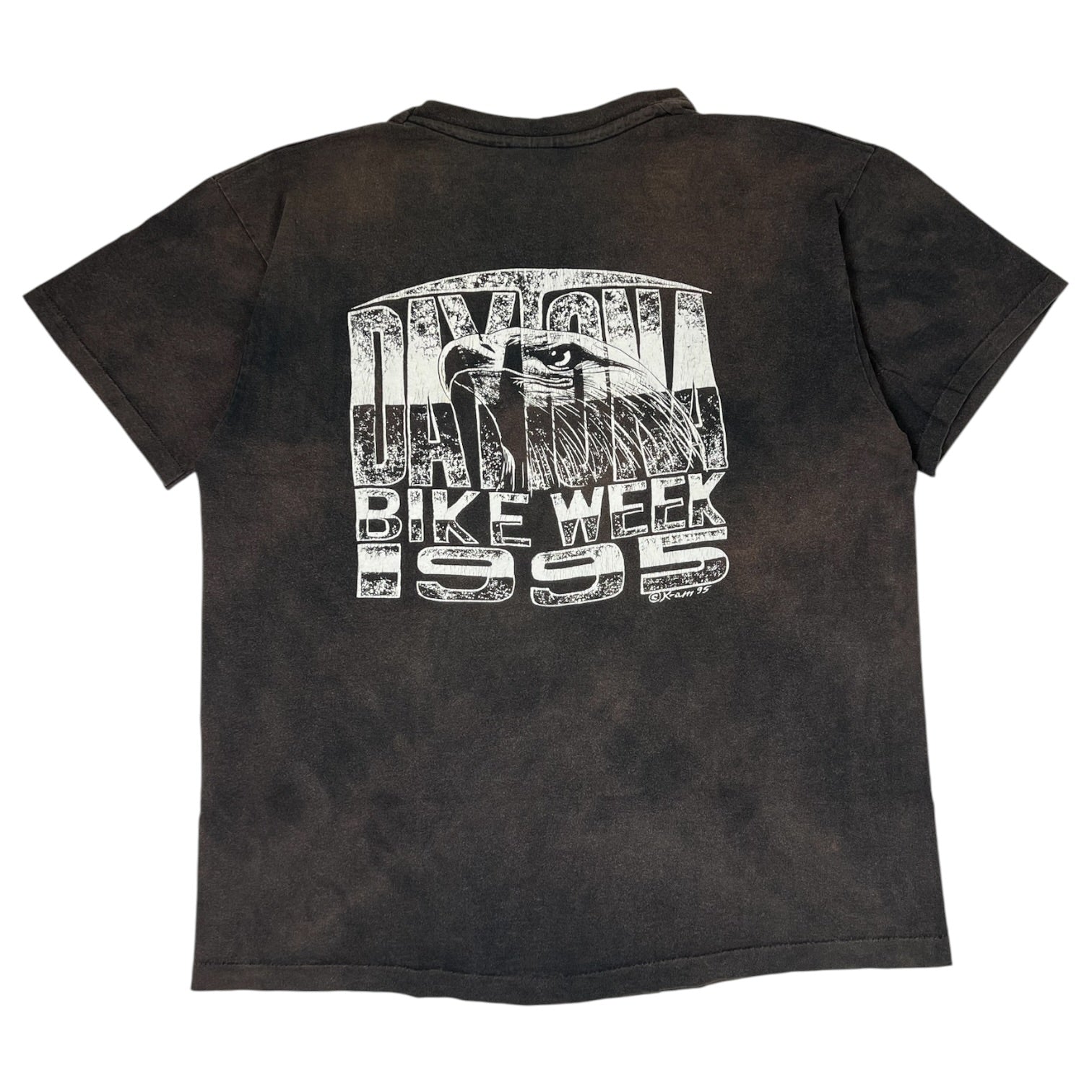 Vintage 1995 Daytona Bike Week T-Shirt Faded Black