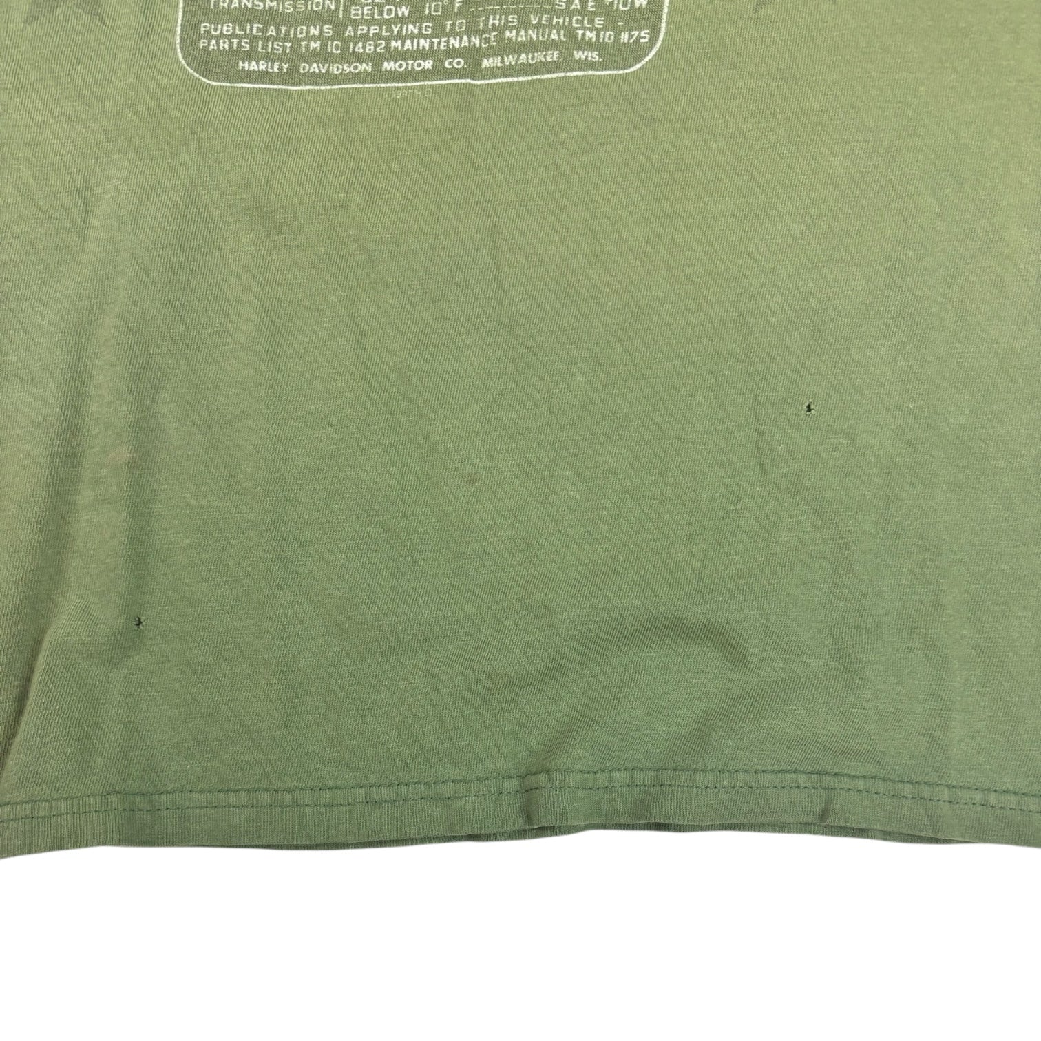 Vintage 1998 Harley Davidson Pearl Harbor T-Shirt Green