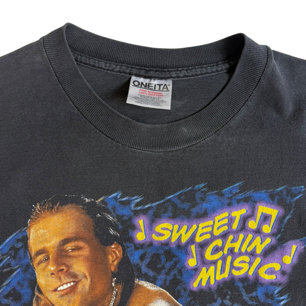 Vintage 1990s WWF Shawn Michaels Sweet Chin Music Black