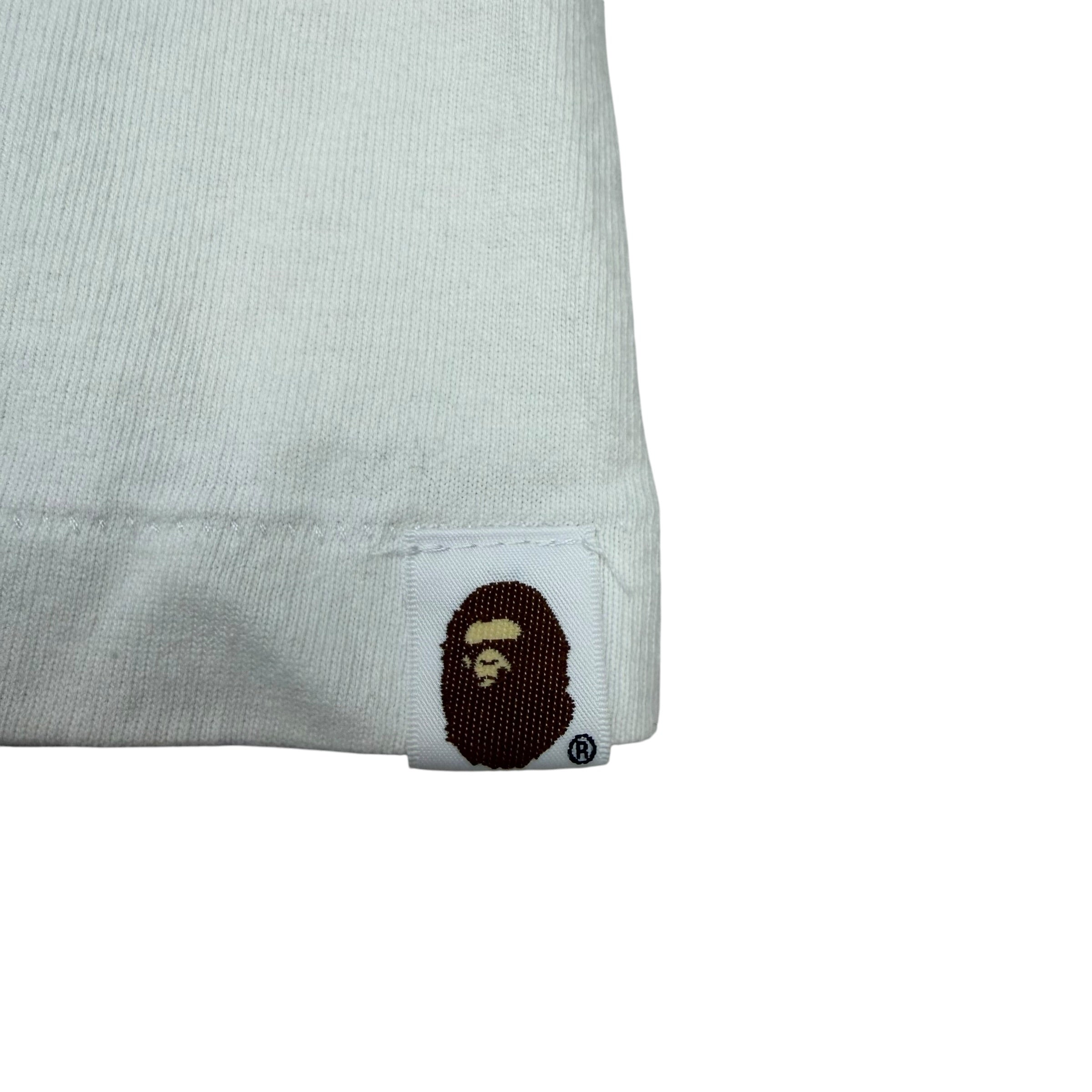 Bape Camo Zip Shark Tee White
