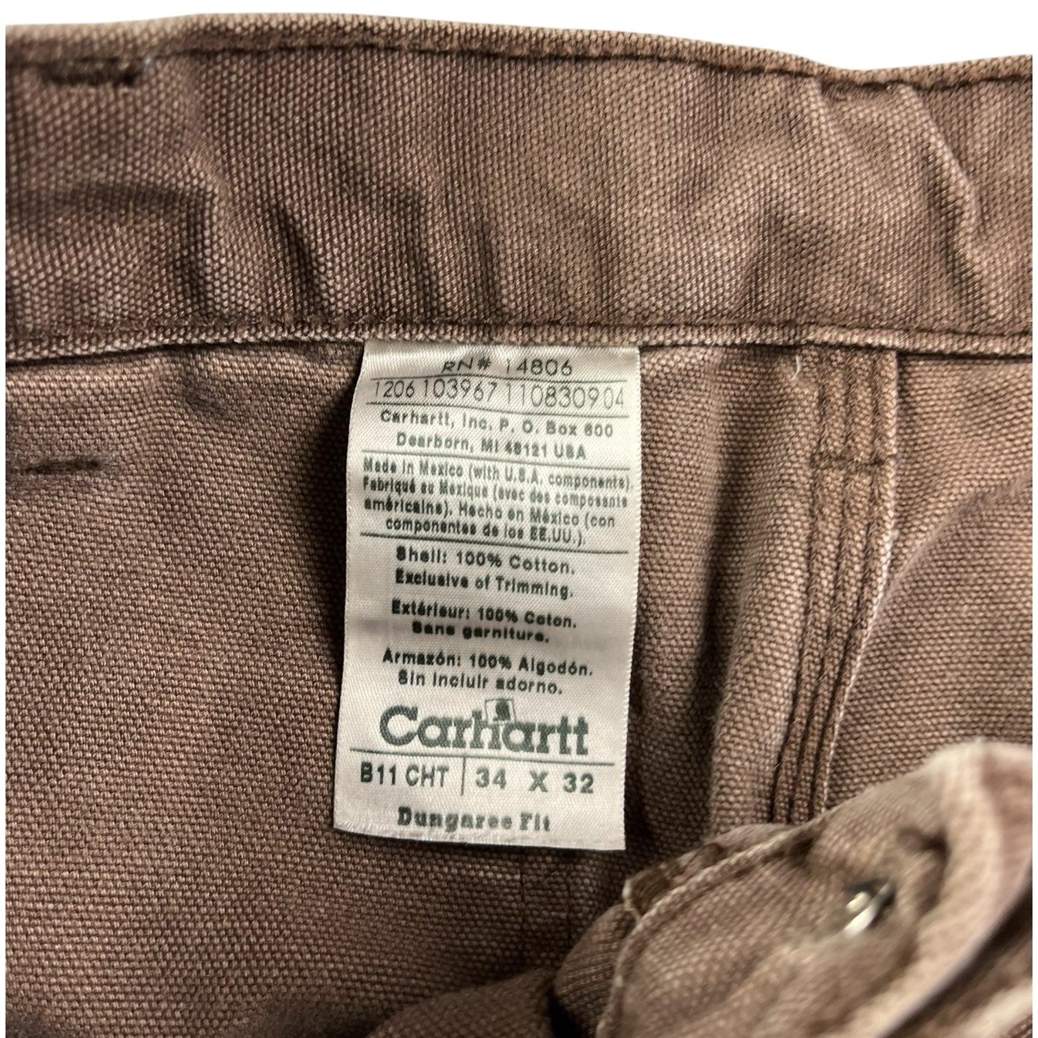 Vinage Carhartt Single Knee Pants Brown