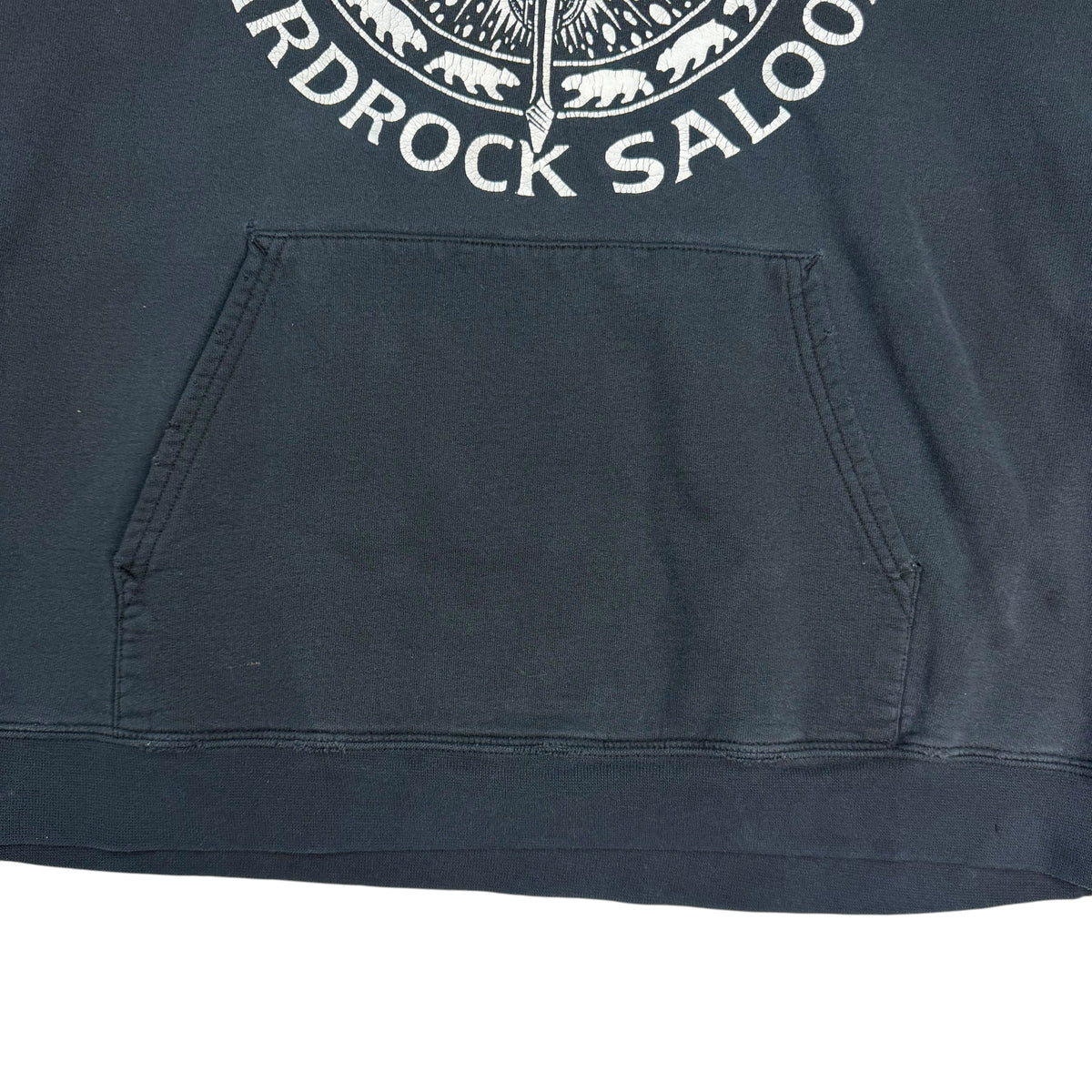 Vintage Harley Davidson Hardrock Saloon Hoodie Faded Black