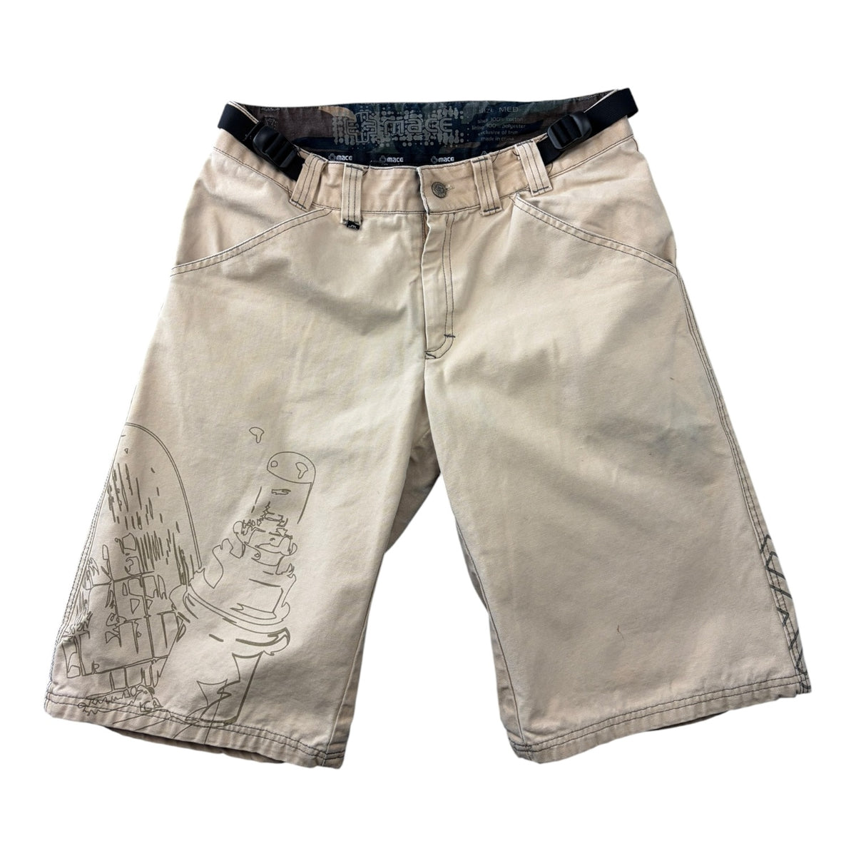 Vintage Mace Skate Shorts Beige