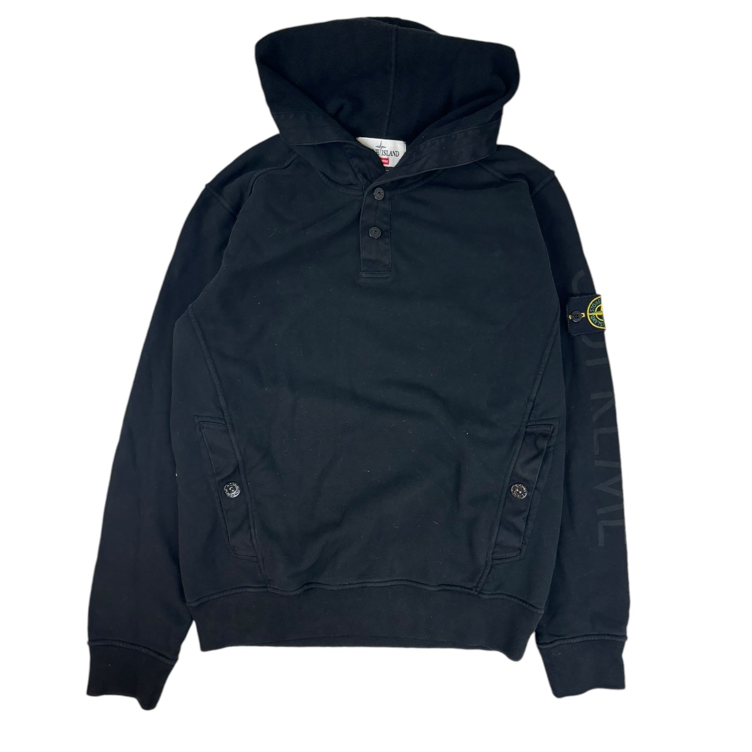 Stone Island x Supreme FW14 Hoodie Black