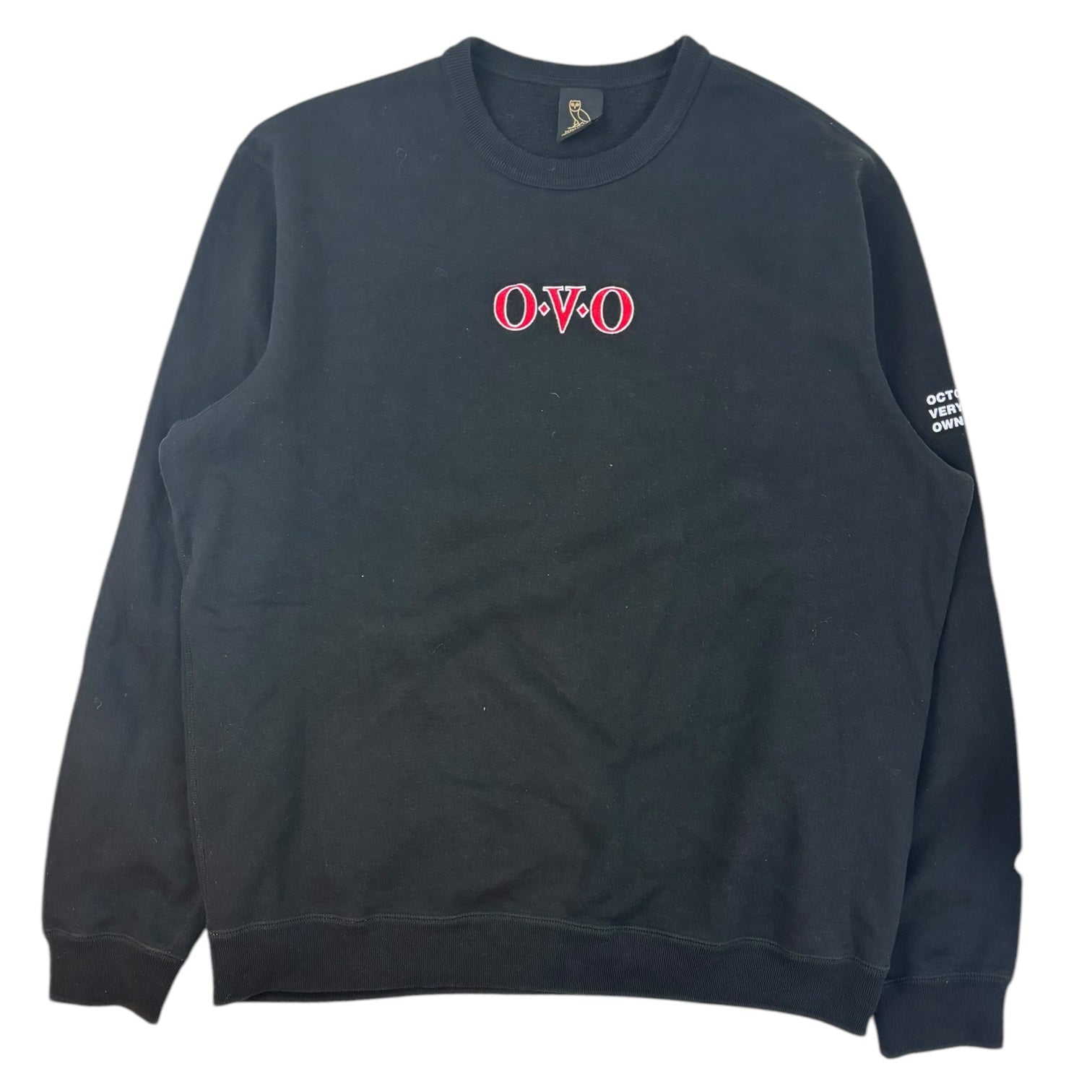 OVO Spell-out Logo Crewneck Black