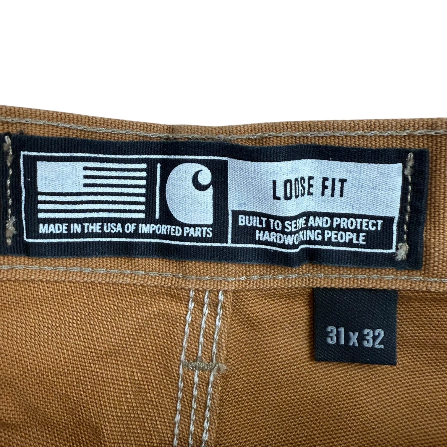 Vintage Carhartt Double Knee Pants Dark Tan