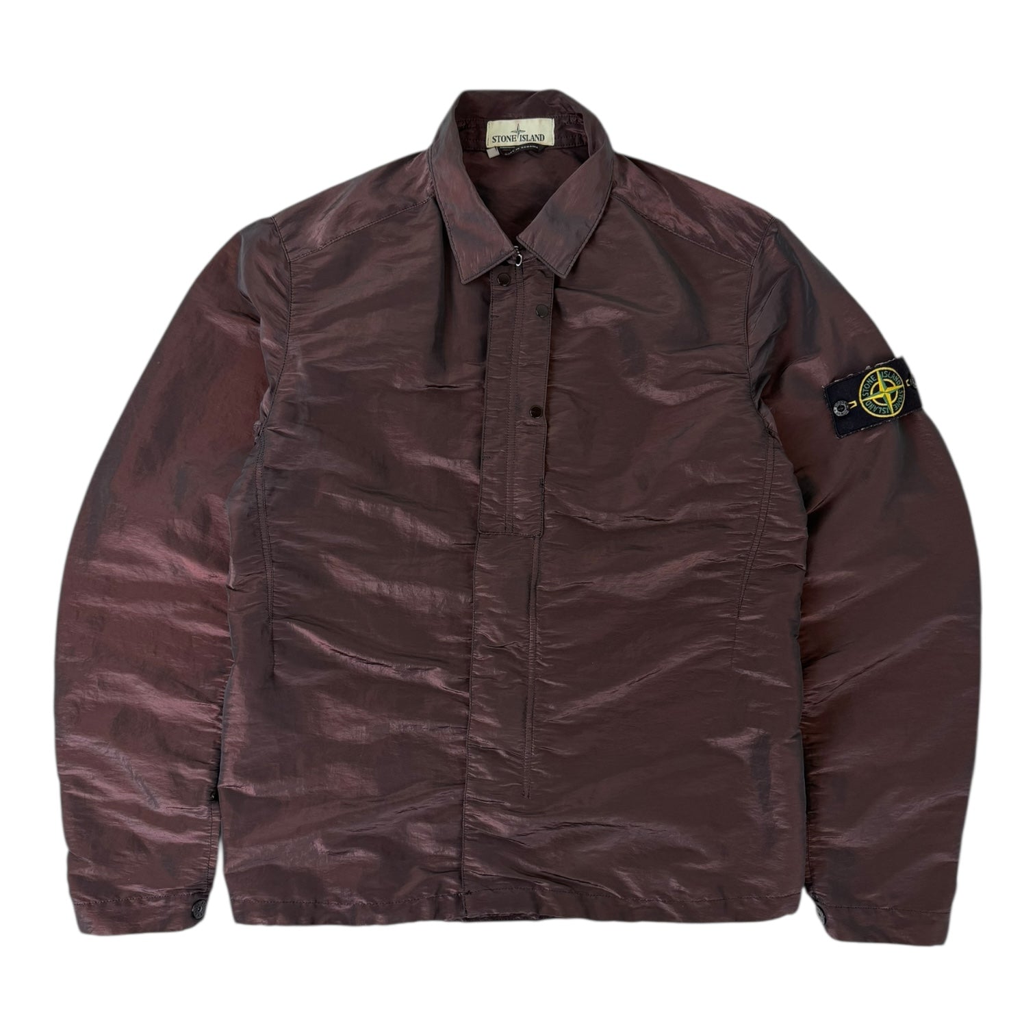 Stone Island Nylon Metal Weft Overshirt Burgandy