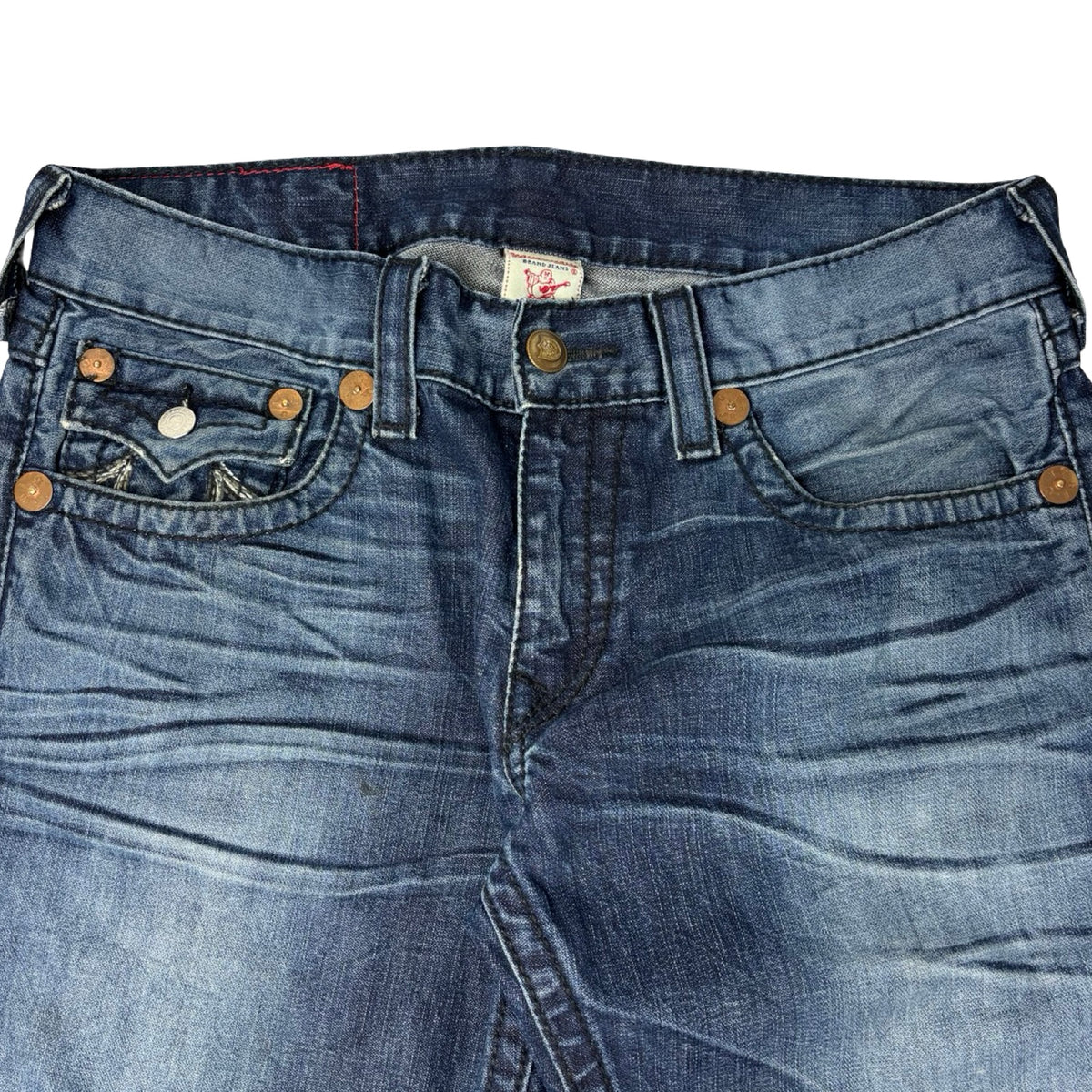 Y2K True Religion Rainbow Billy Boot Cut Jean Pant Dark Wash