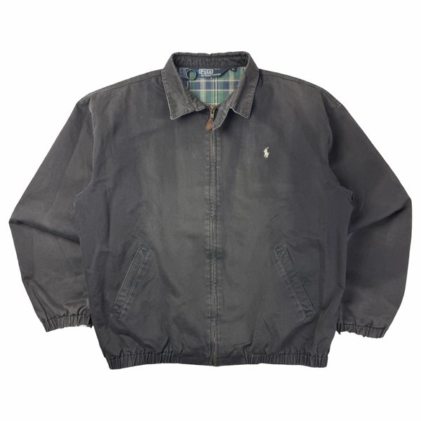 Vintage Polo Ralph Lauren Lined Harrington Jacket Faded Black