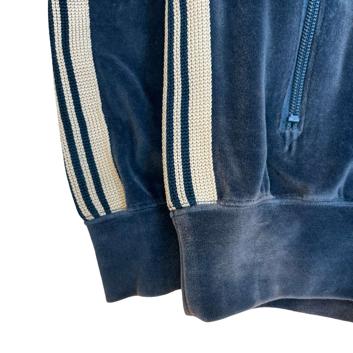 Needles Rib Collar Track Jacket Navy Velour