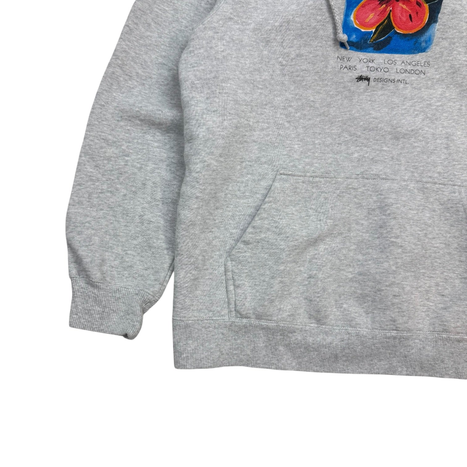 Stussy Hibiscus Hoodie Grey