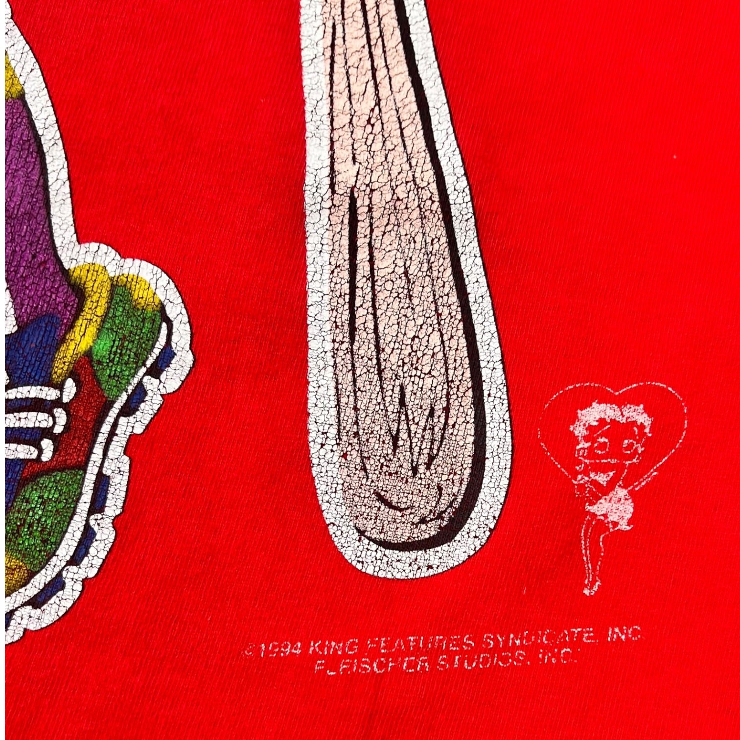 Vintage 1994 Betty Boop Baseball T-Shirt Red