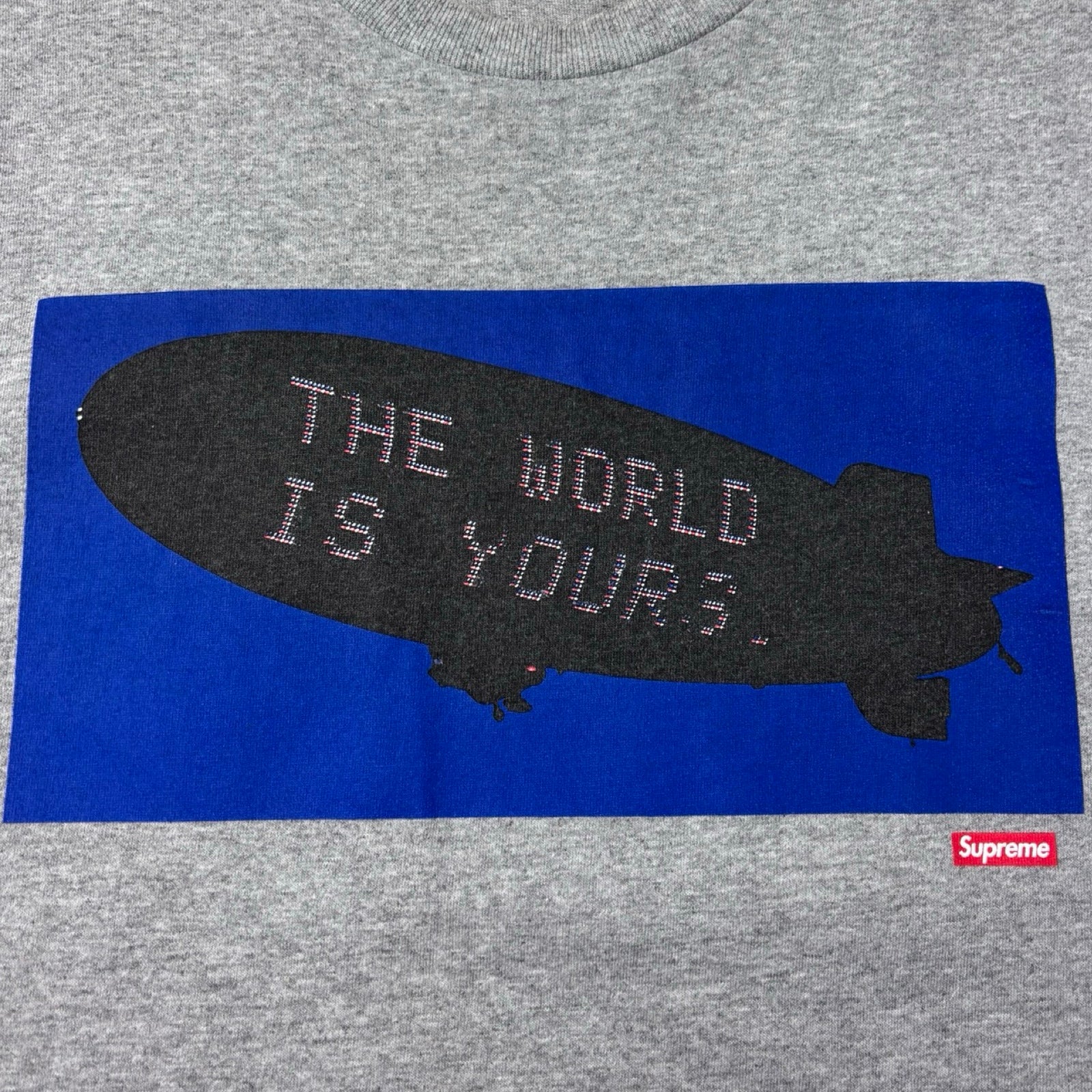 Supreme Scarface Blimp FW17 T-Shirt Heather Grey