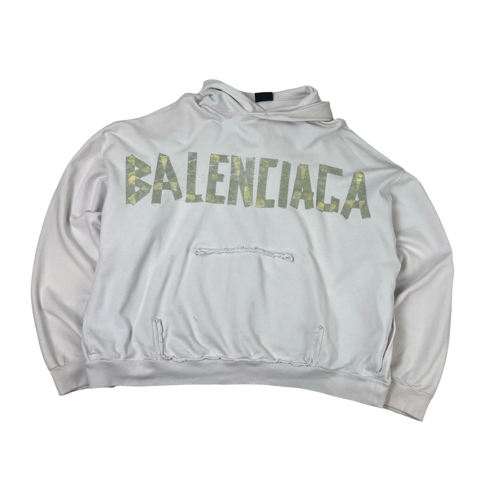 Balenciaga Tape Type Ripped Pocket Hoodie Sweatshirt