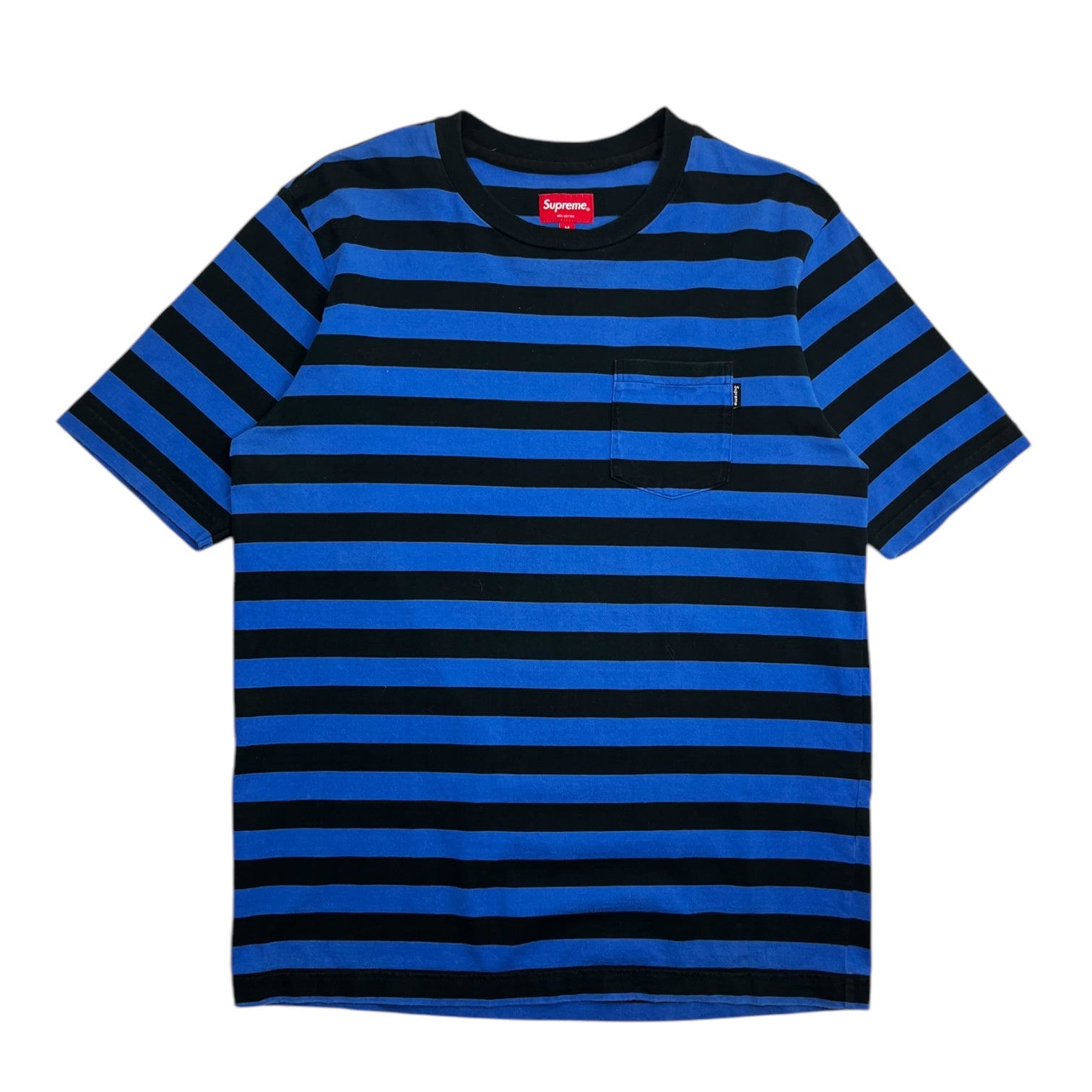 Supreme Striped Pocket Tee Black/Blue