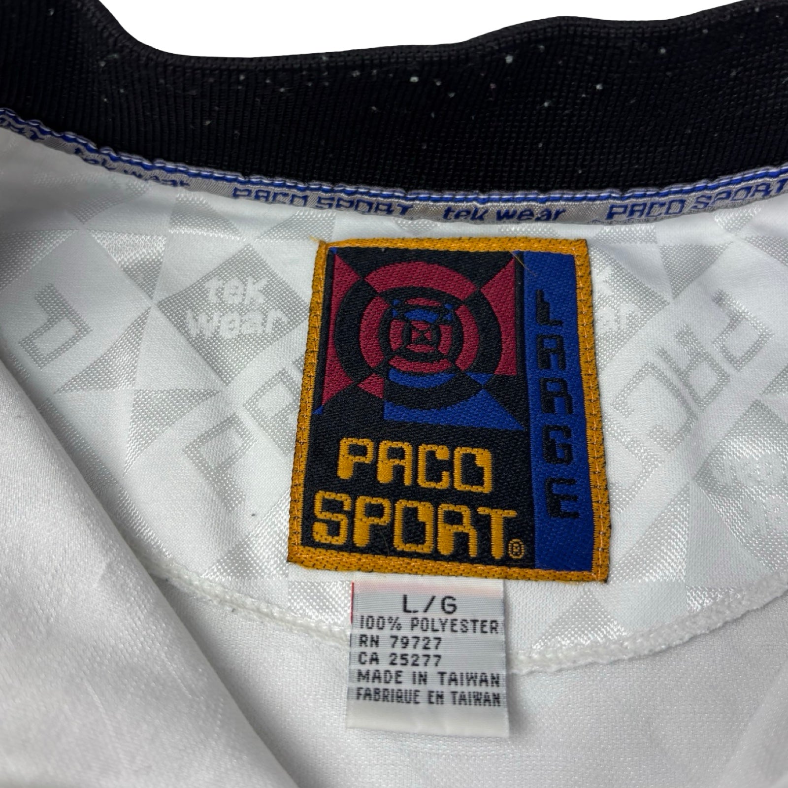 Vintage Paco Sport Tek-Wear 1/4 Zip Jersey White
