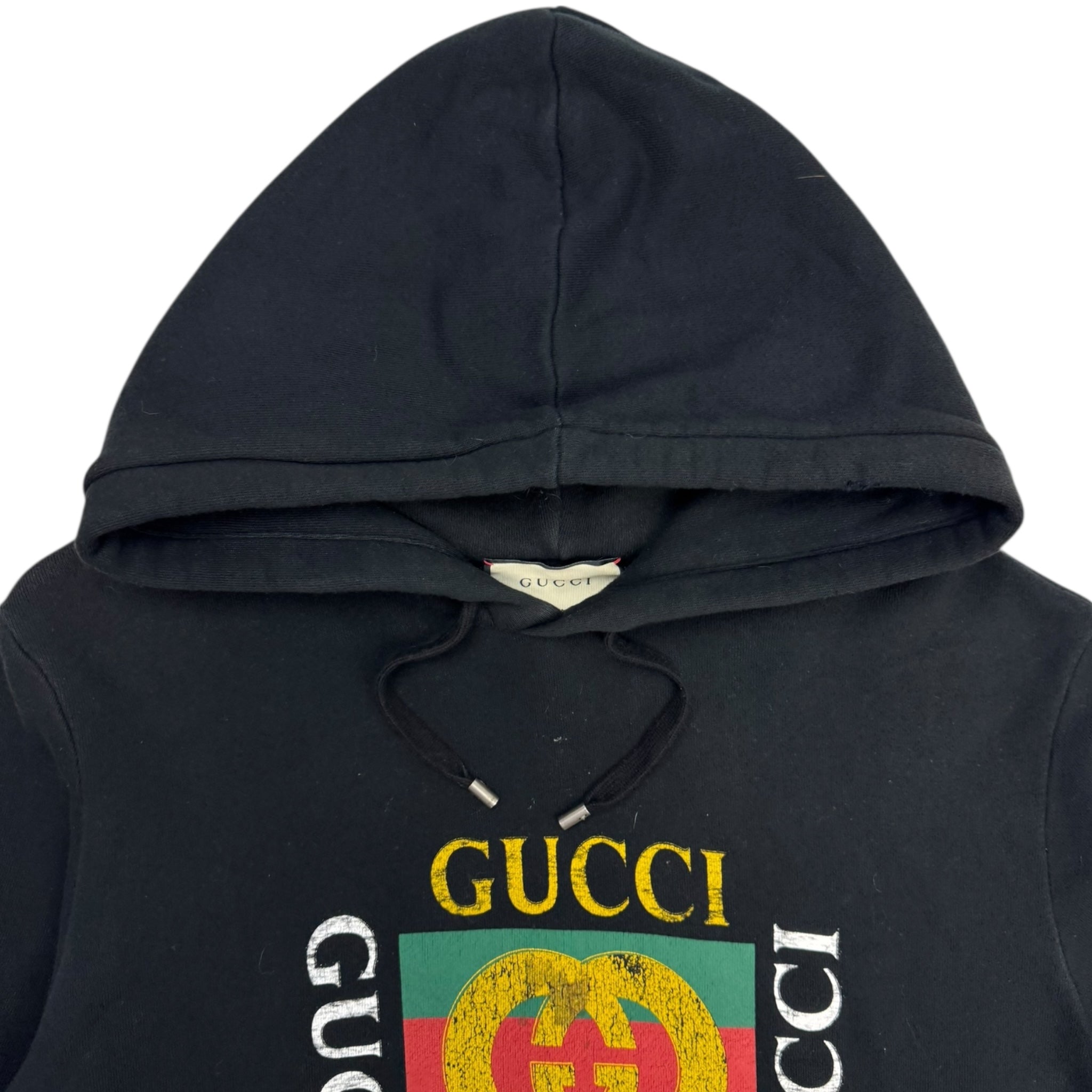 Gucci “Fake Logo” GG Hoodie Black