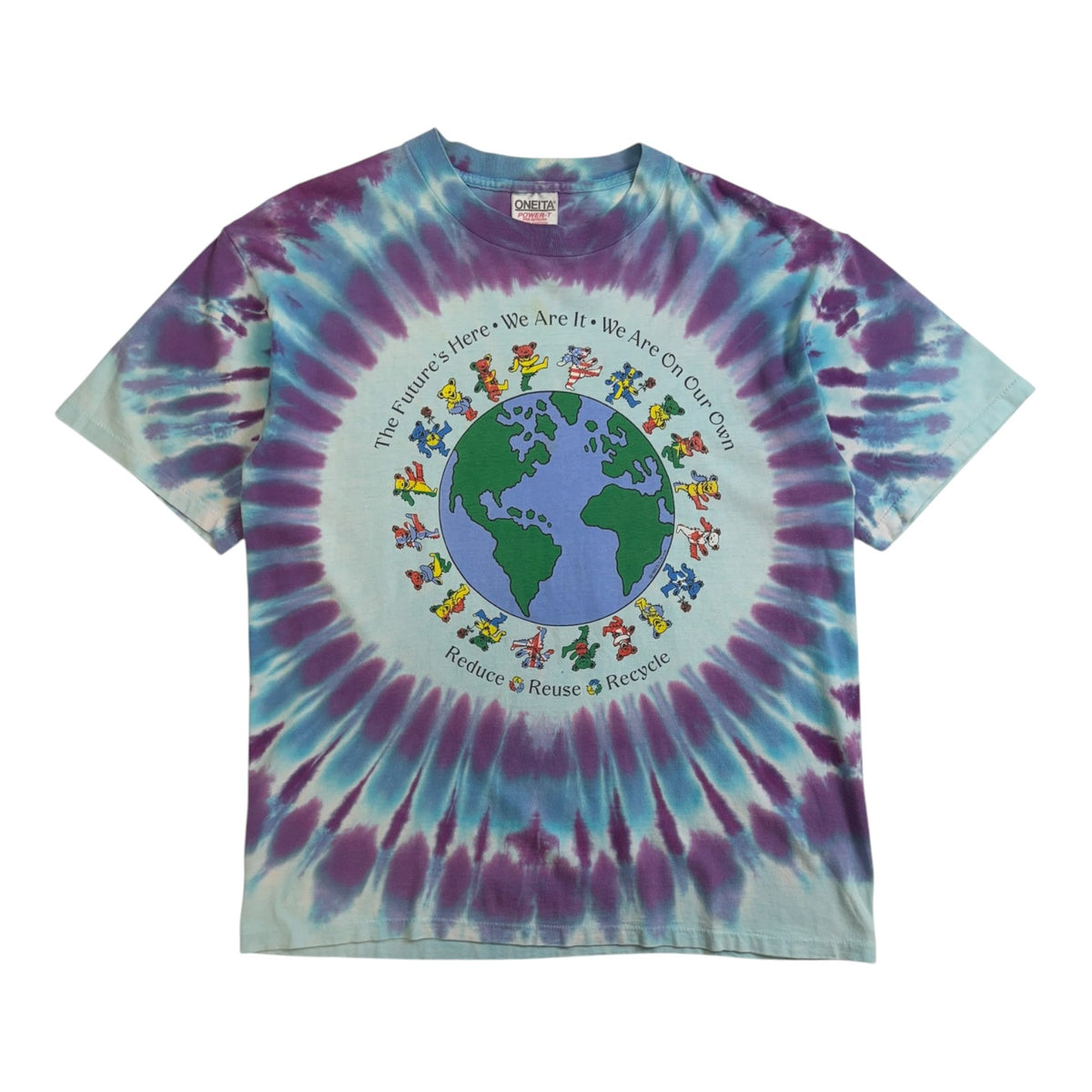 Vintage 1992 Grateful Deal “Reduce Reuse Recycle” Tie Dye T-Shirt