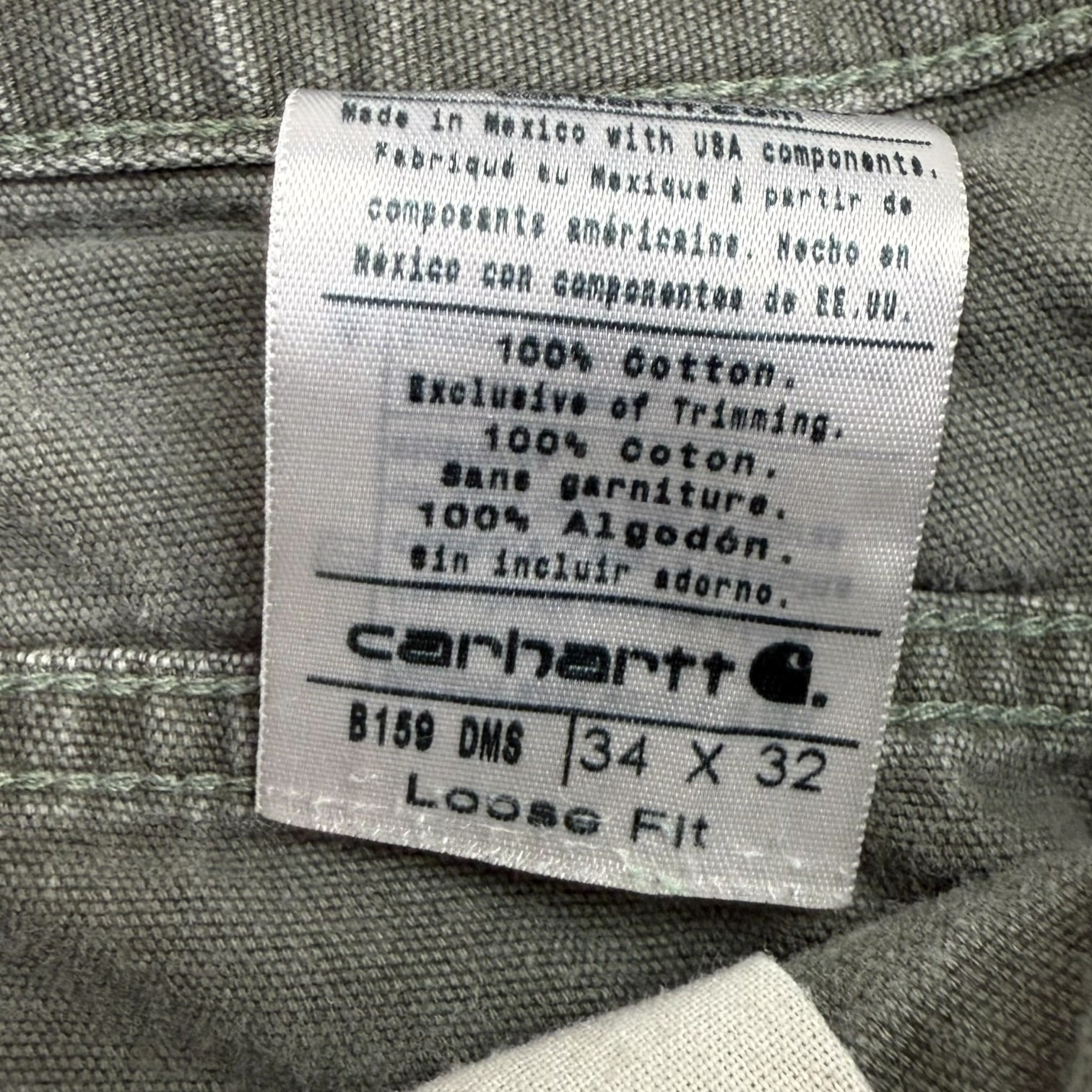 Vintage Carhartt Dungaree Pants Moss Grey