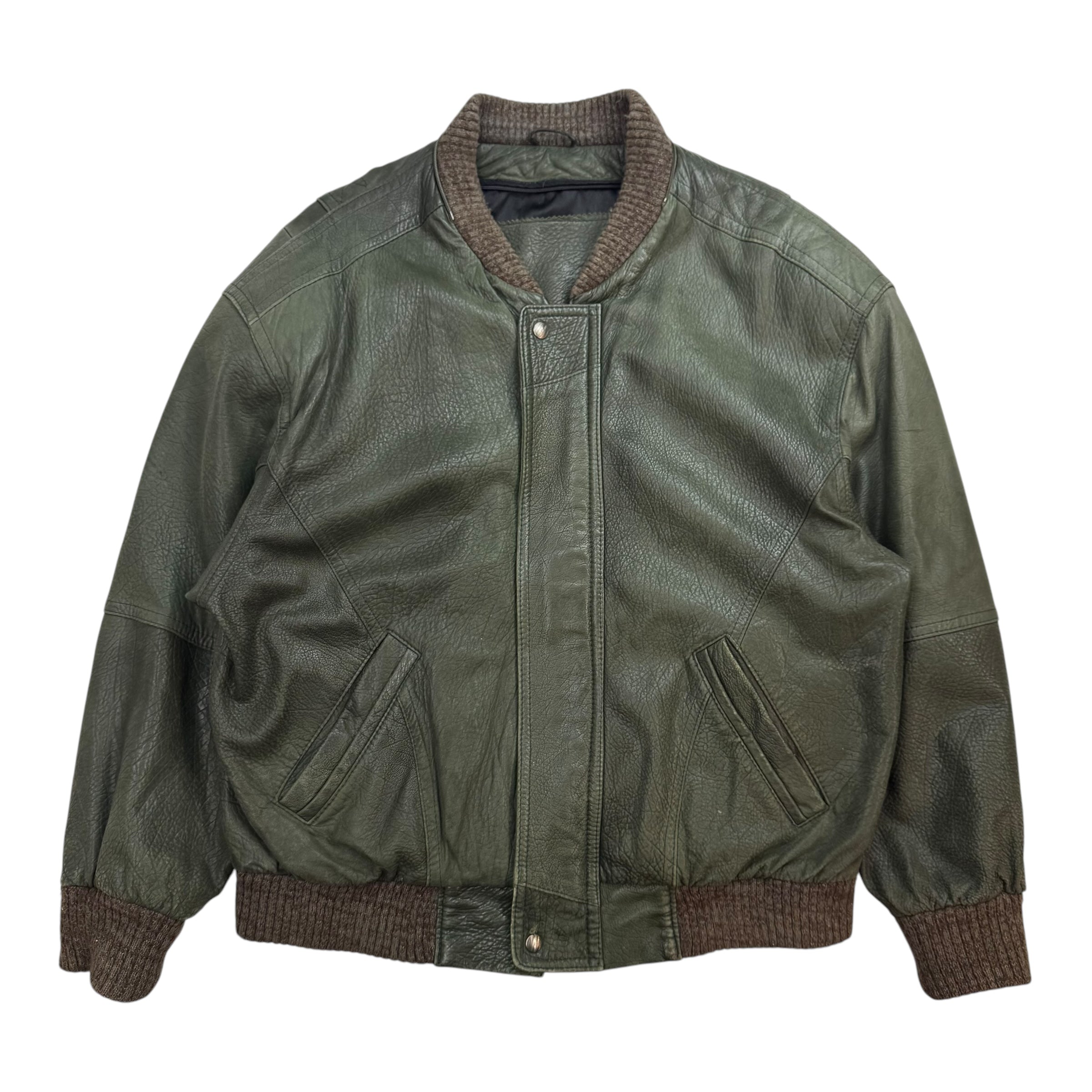 Vintage Leather Jacket Green