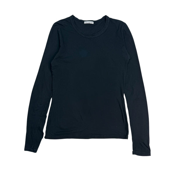 (W) Standard James Perse L/S Tee Black