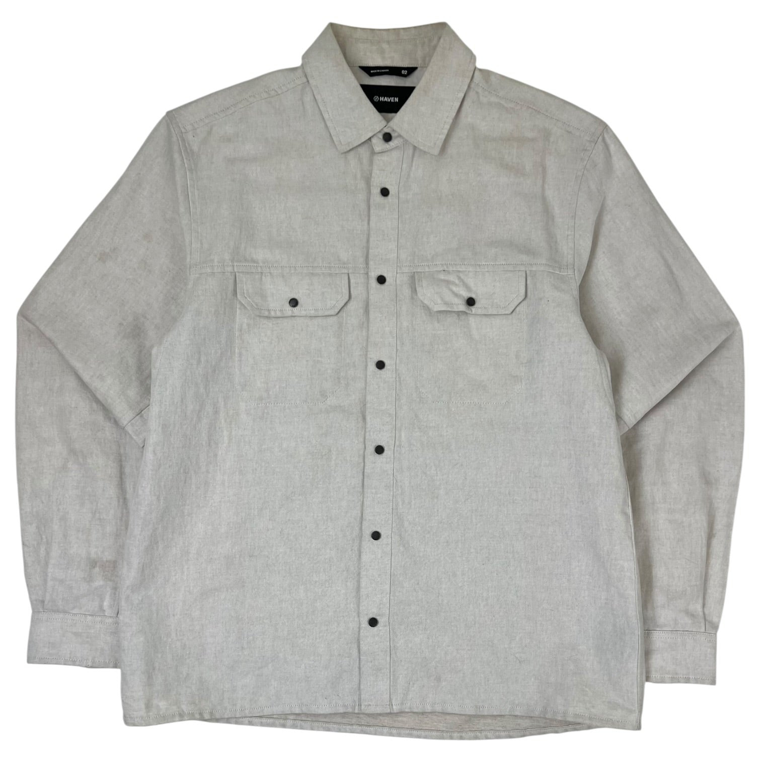 Haven Meridian Button-Up Shirt Grey