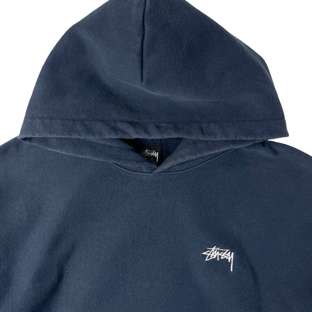 Stussy Pocket Script Basic Hoodie Blue