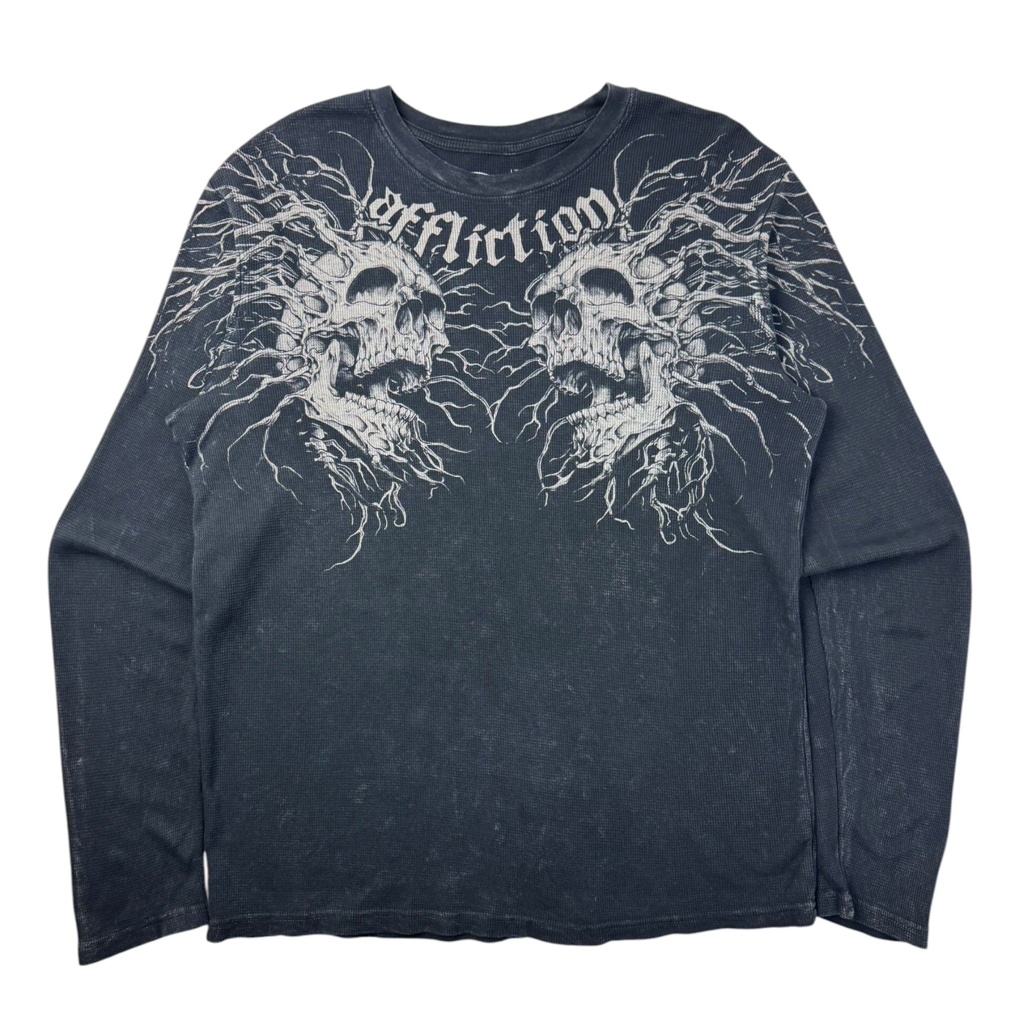 Y2K Affliction Screaming Skulls Thermal Longsleeve