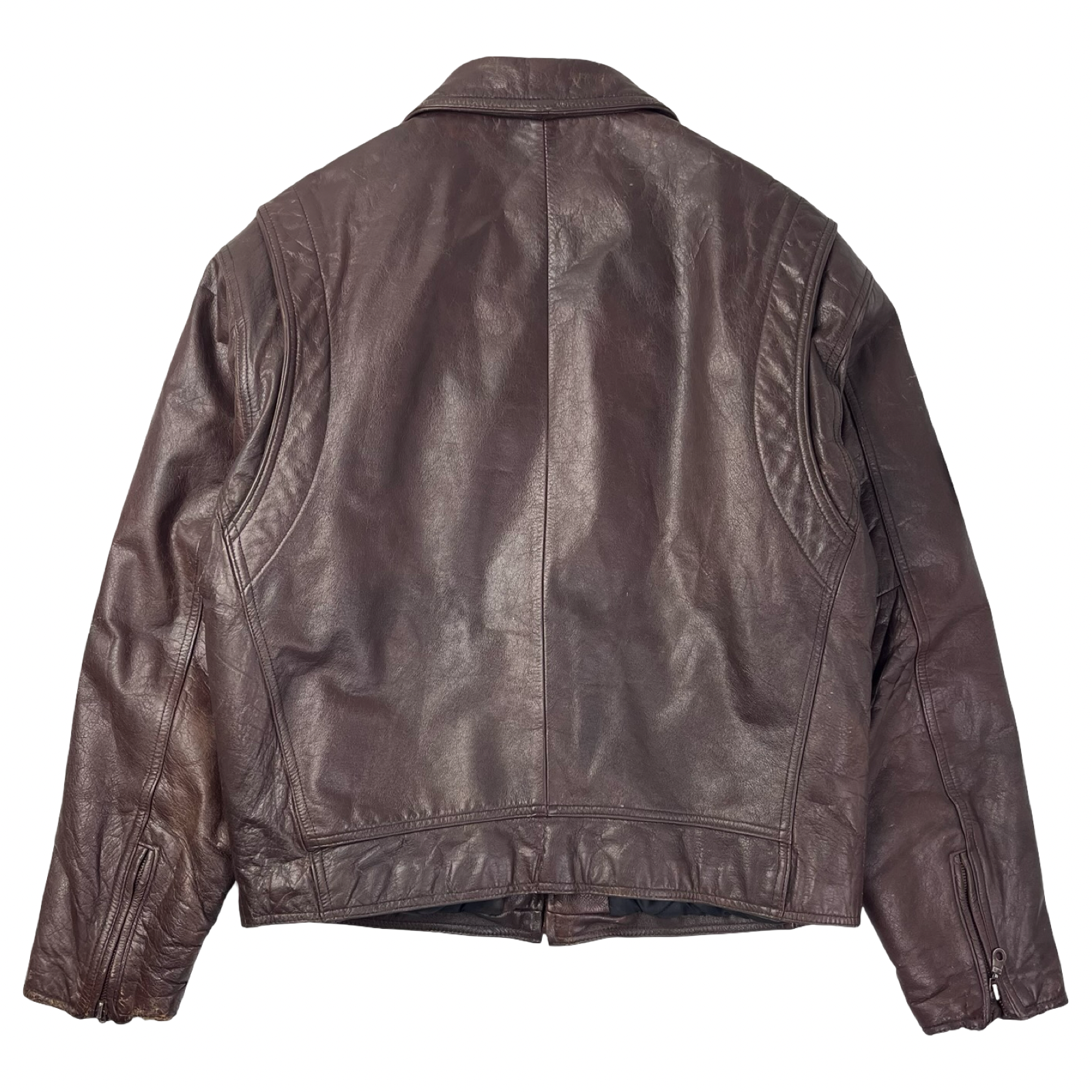 Vintage Danier Sport Leather Jacket Aged Brown