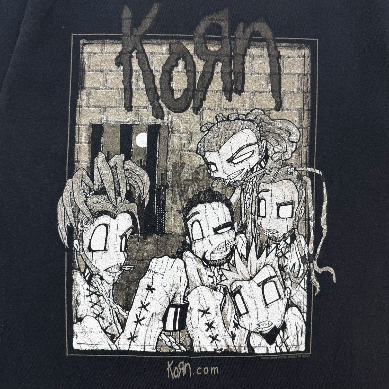 2000 Korn Sick & Twisted Tour Tee Black