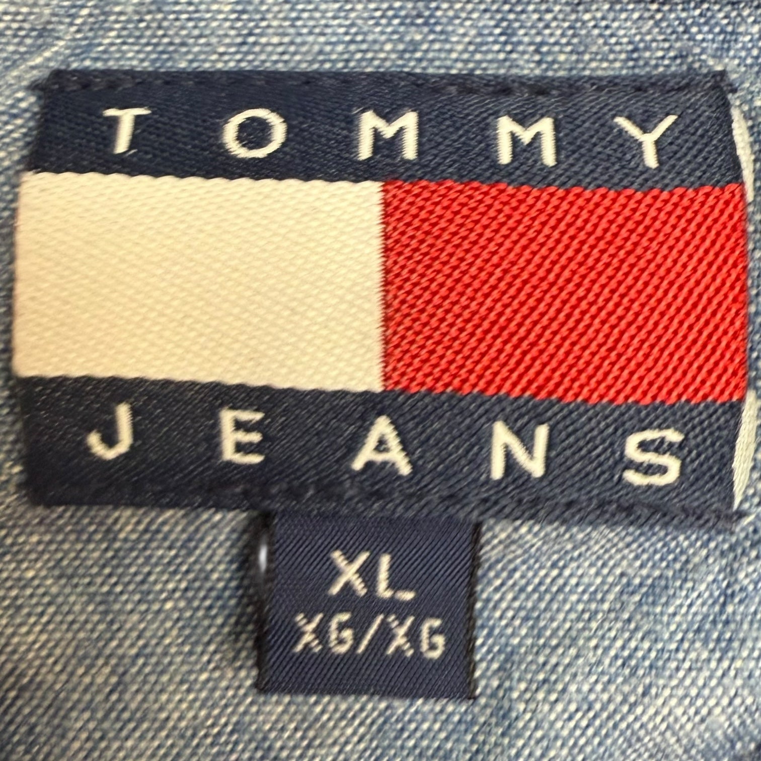 Vintage Tommy Jeans Plaid Button Up Shirt Blue/Red