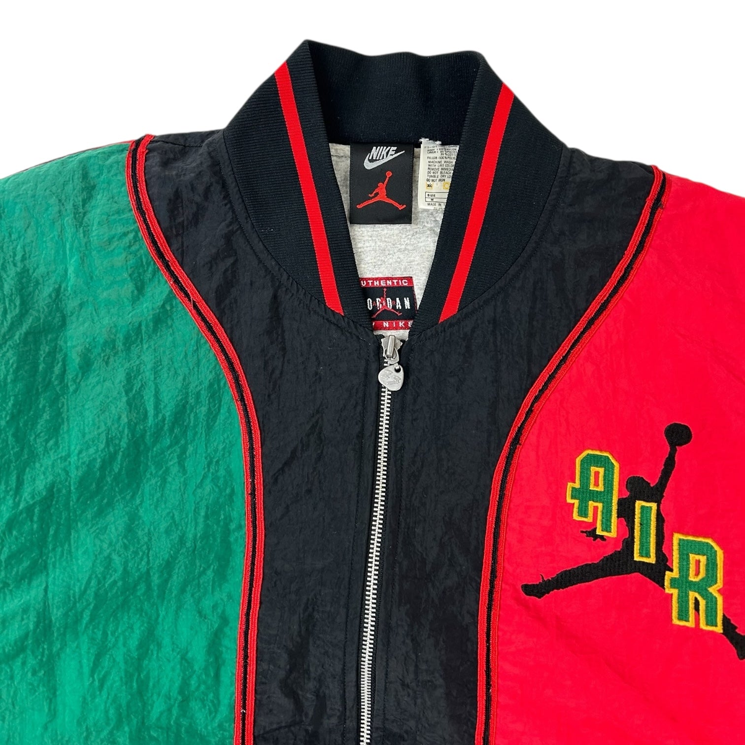 Vintage Nike x Jordan Bomber Jacket Black/Green/Red