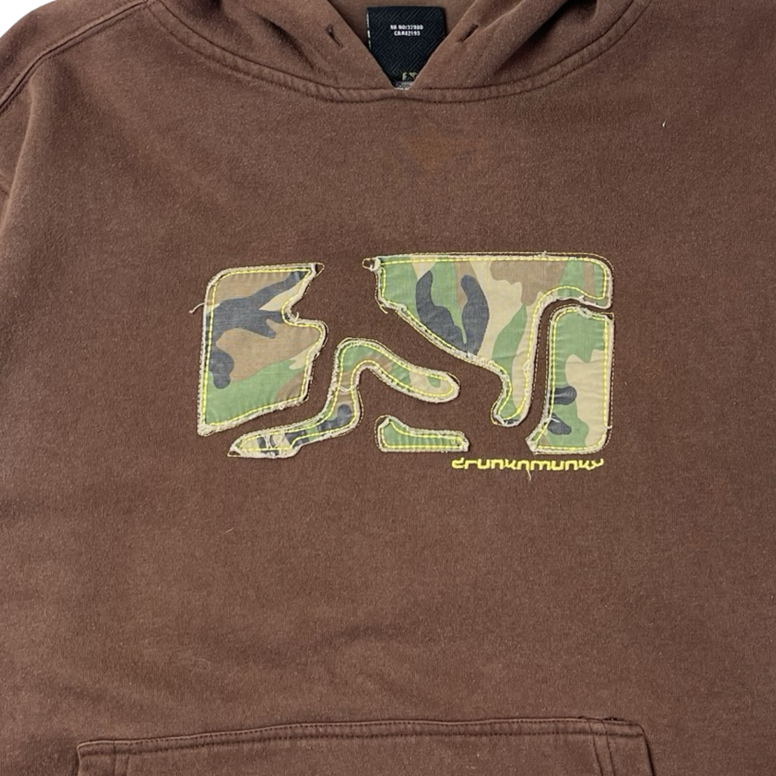 Vintage Y2K Drunknmunky Patch Logo Hoodie