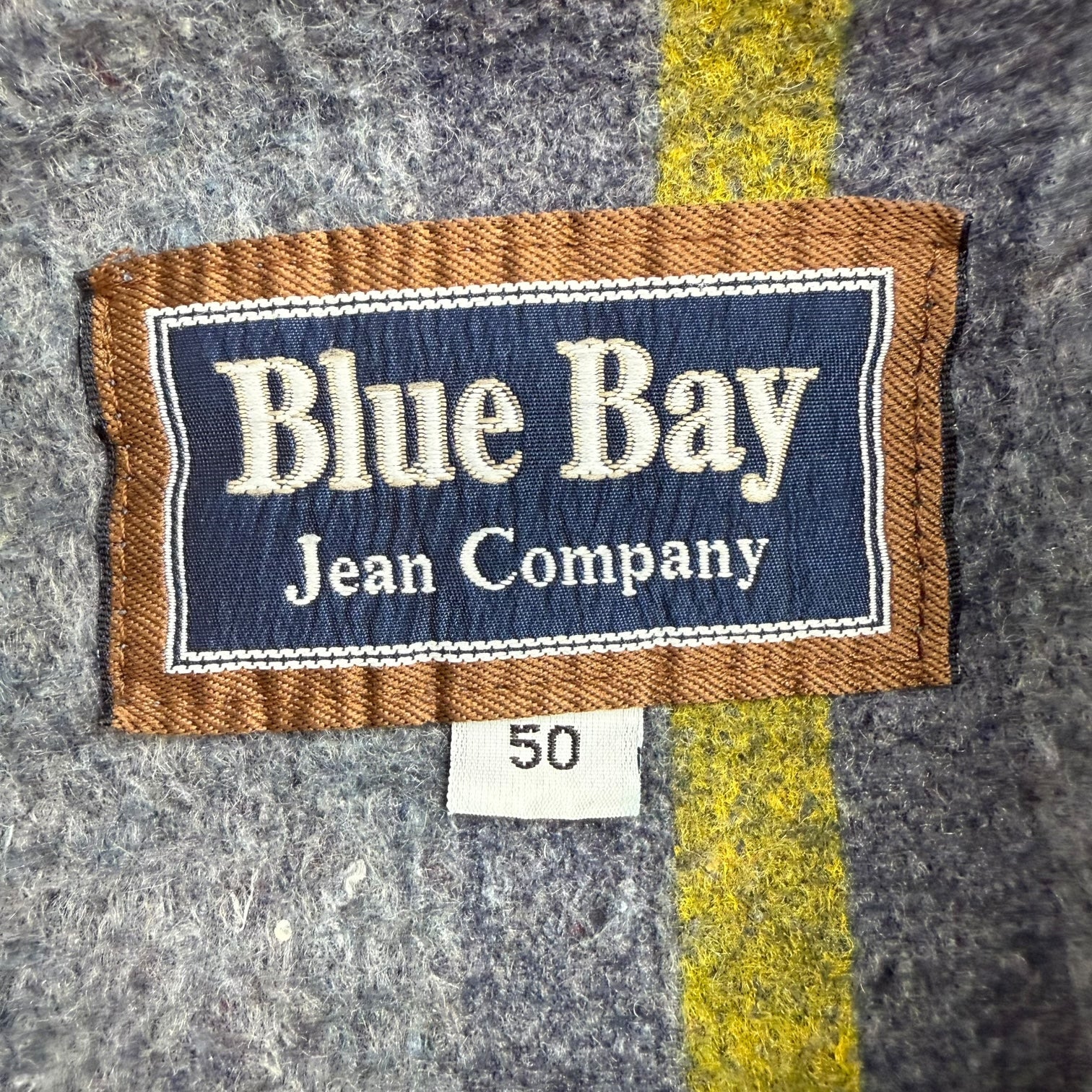 Vintage Blue Bay Jean Company Denim Blanket Lined Jacket Light Wash