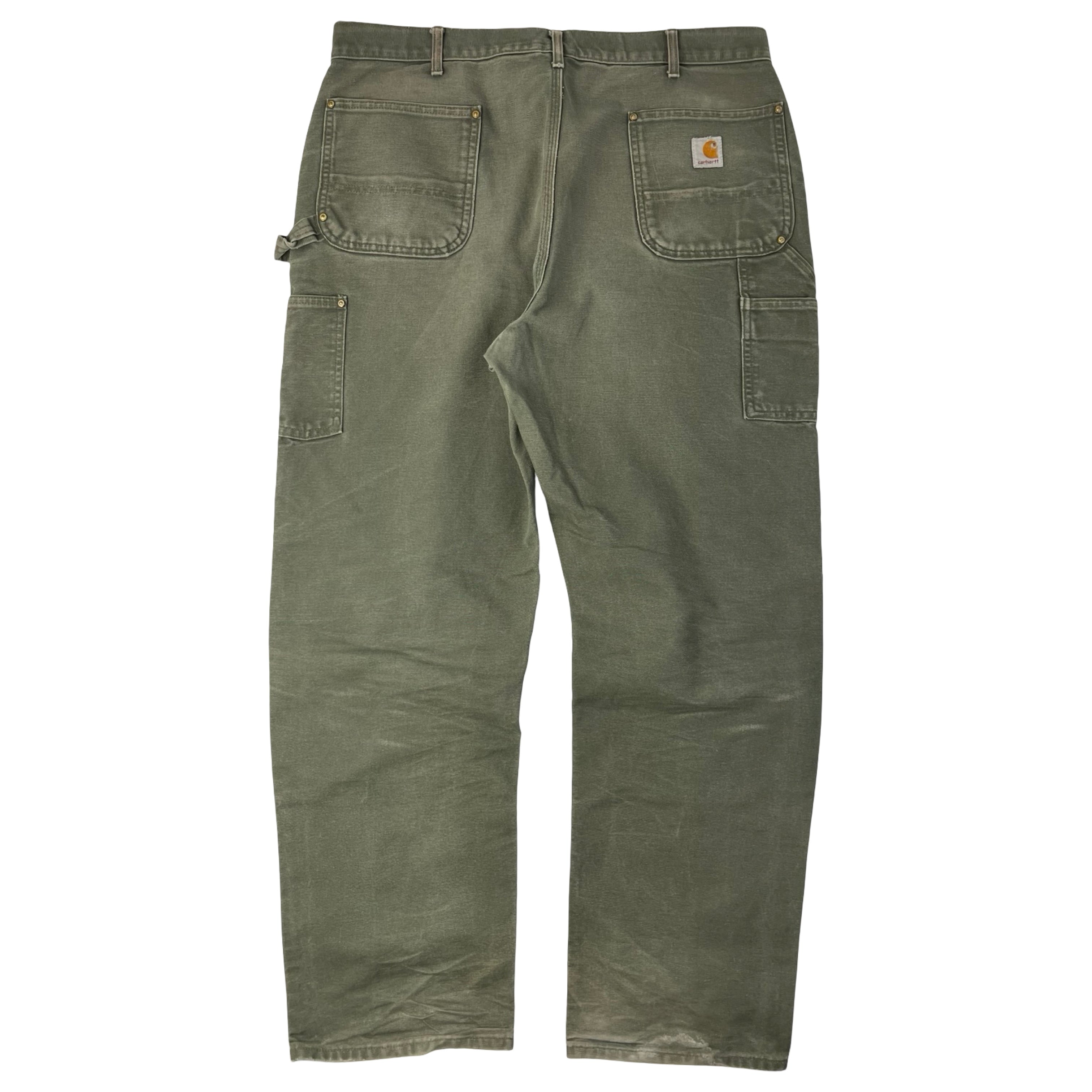 Vintage Carhartt Double Knee Carpenter Pants Faded Olive