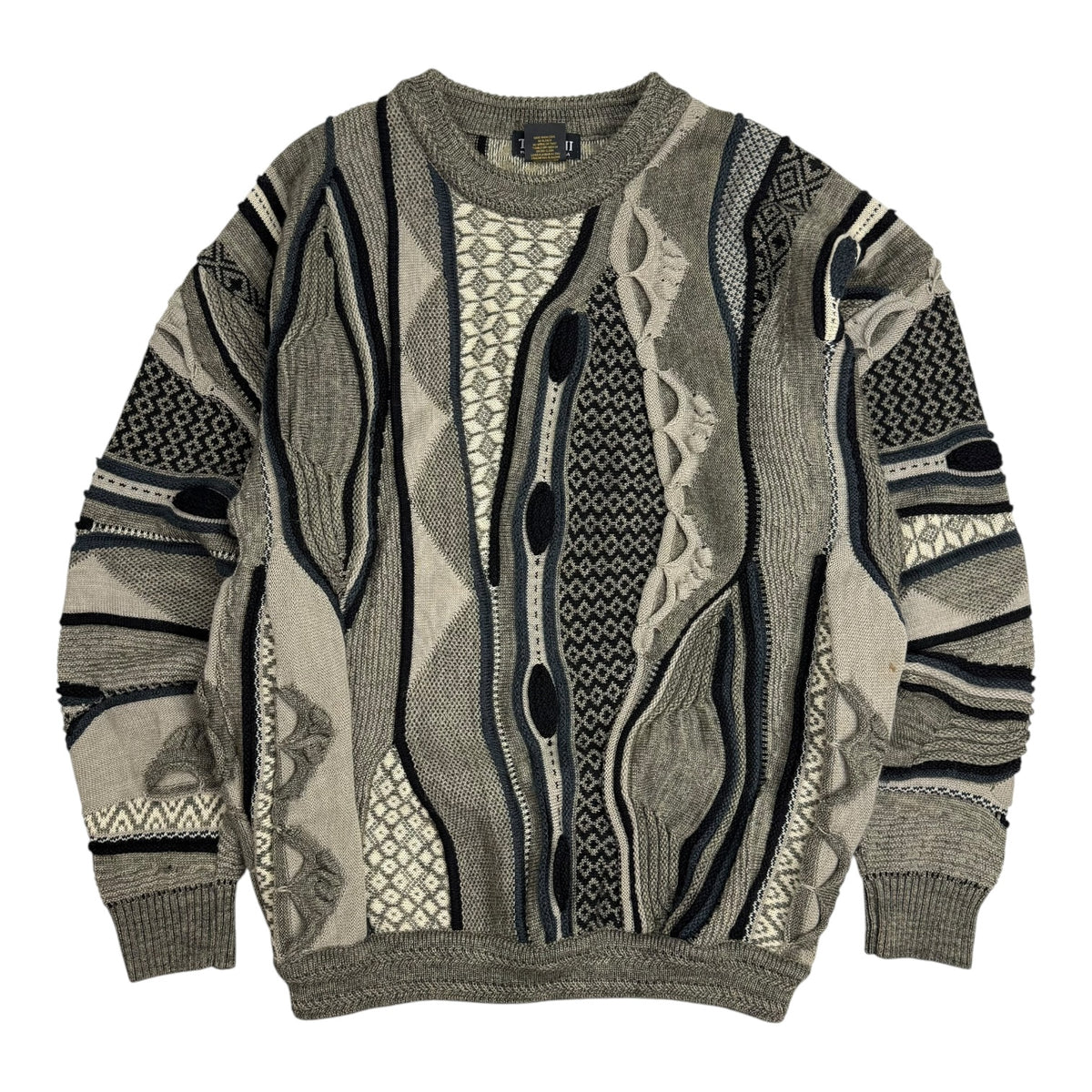 Vintage Tosani 3D Knit Sweater Beige