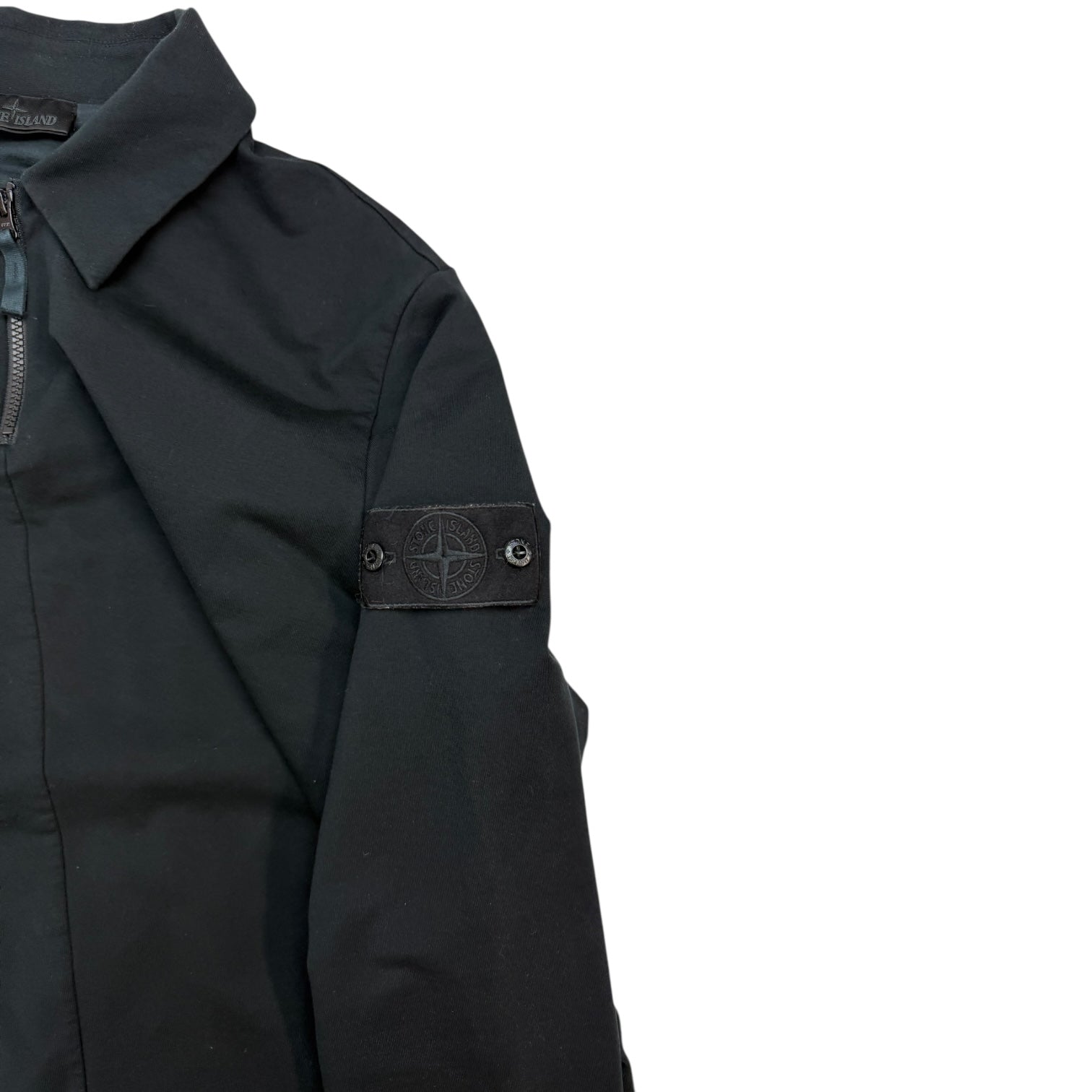 Stone Island Ghost Quarter Zip Long Sleeve Black