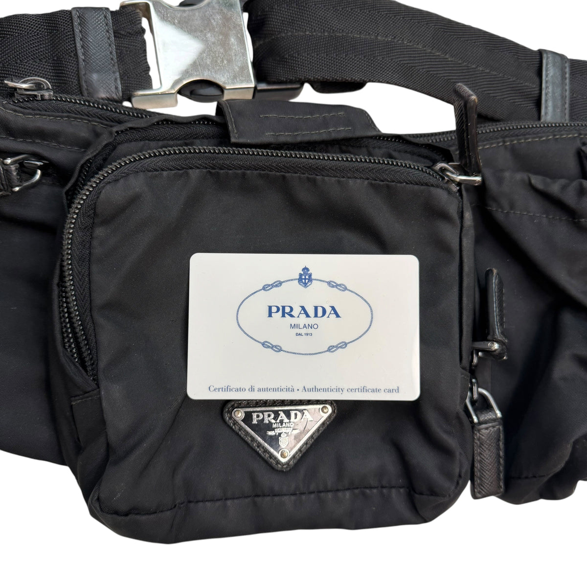 Prada Tessuto Nylon Waist Bag Black
