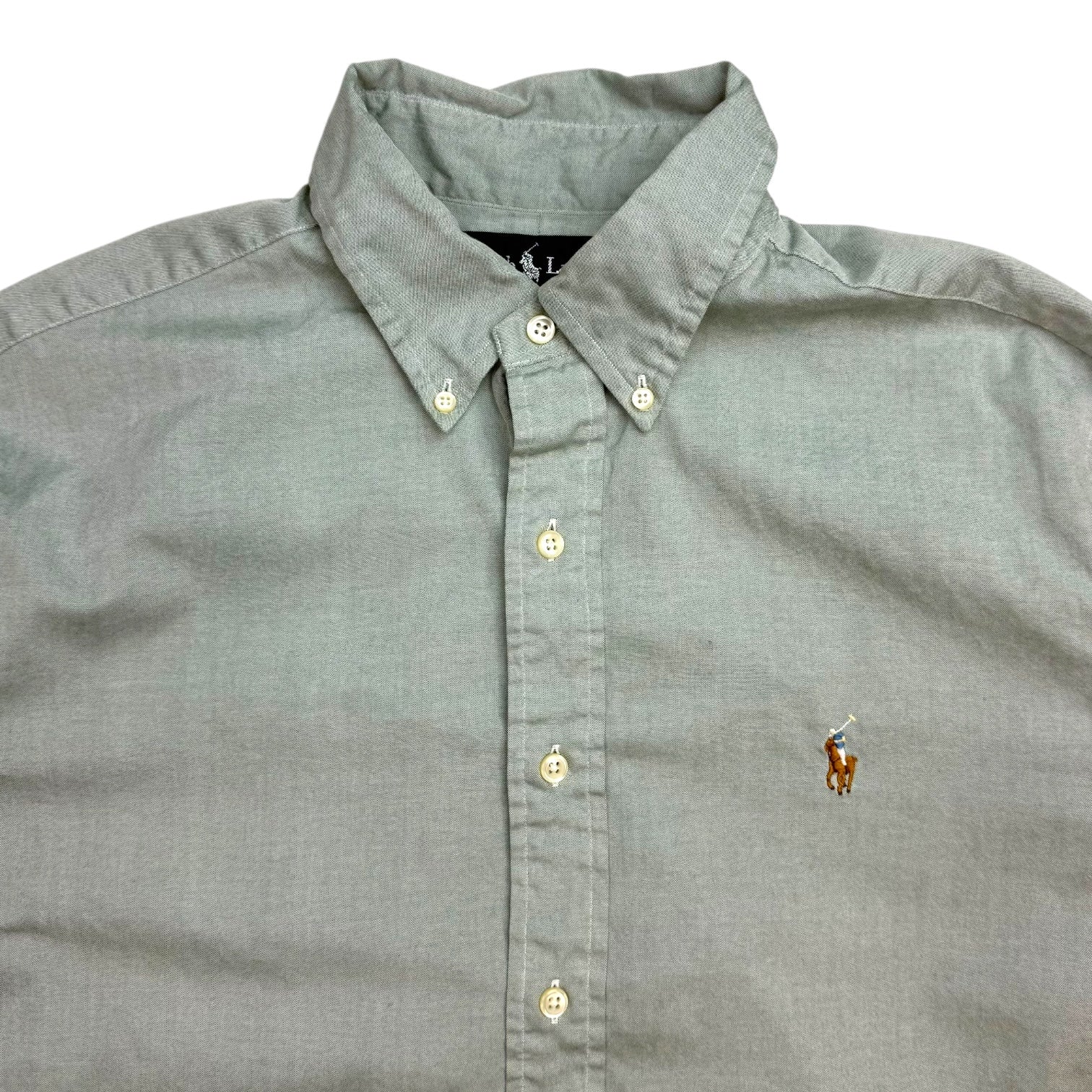 Vintage Ralph Lauren Polo Button Up Shirt Blue