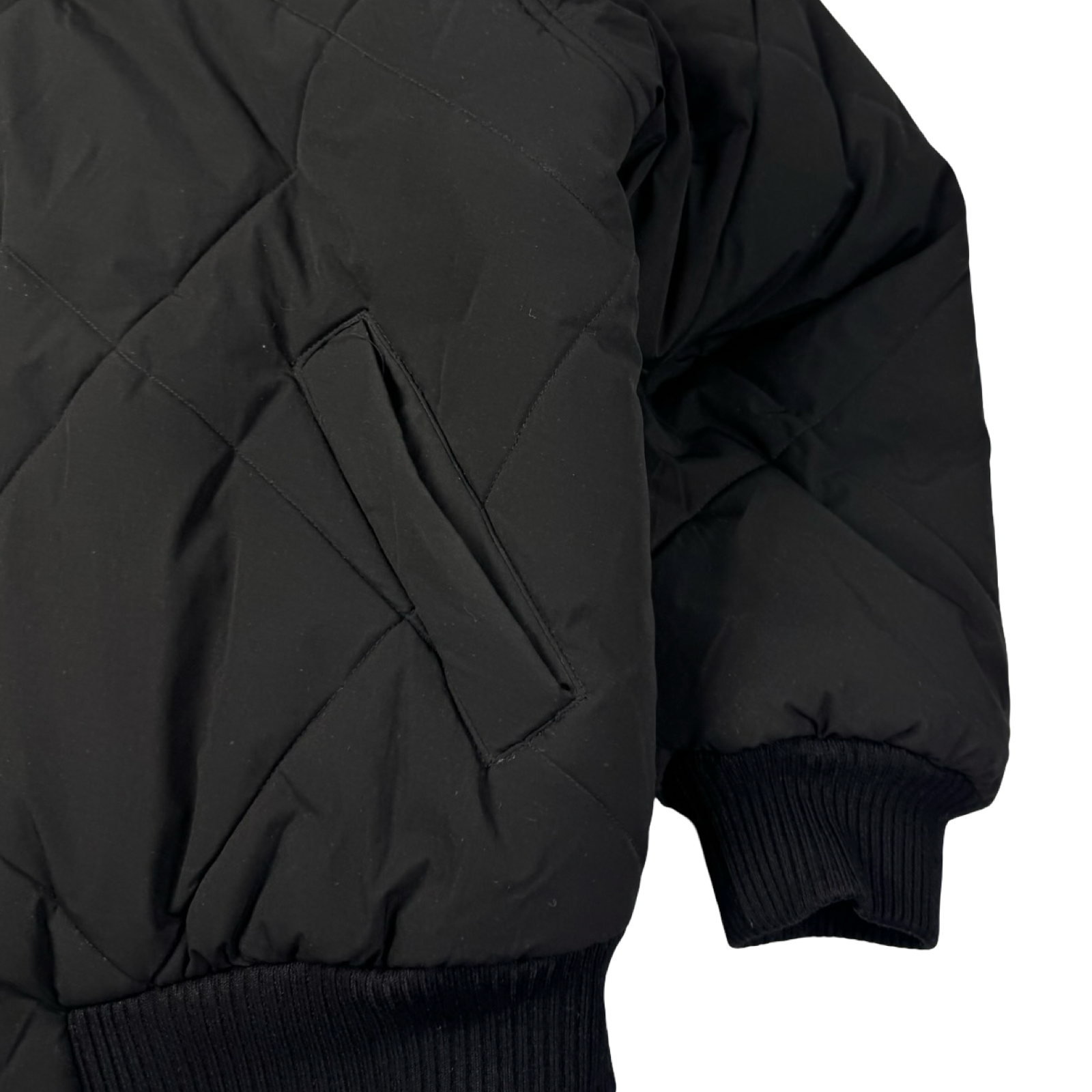 Corteiz Old English Quilted Bomber Jacket Black