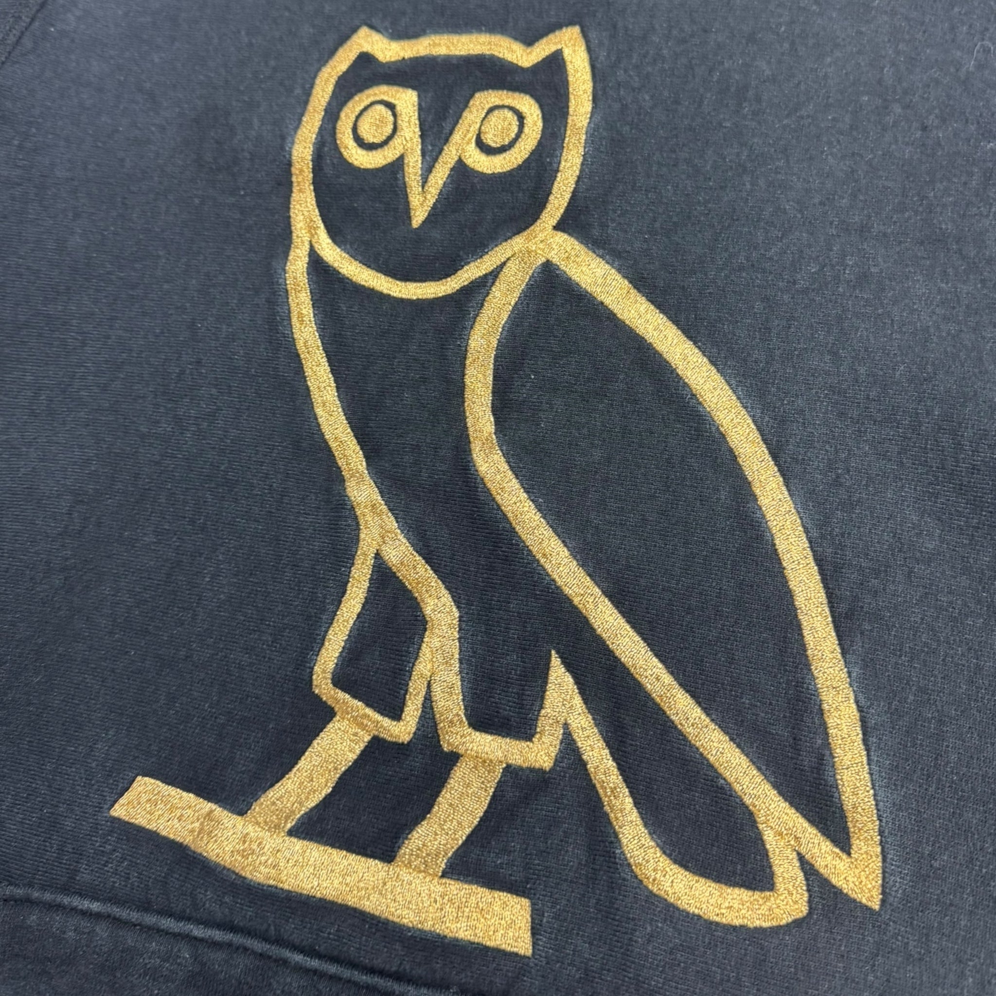 OVO Owl Embroidered Pullover Hoodie Black