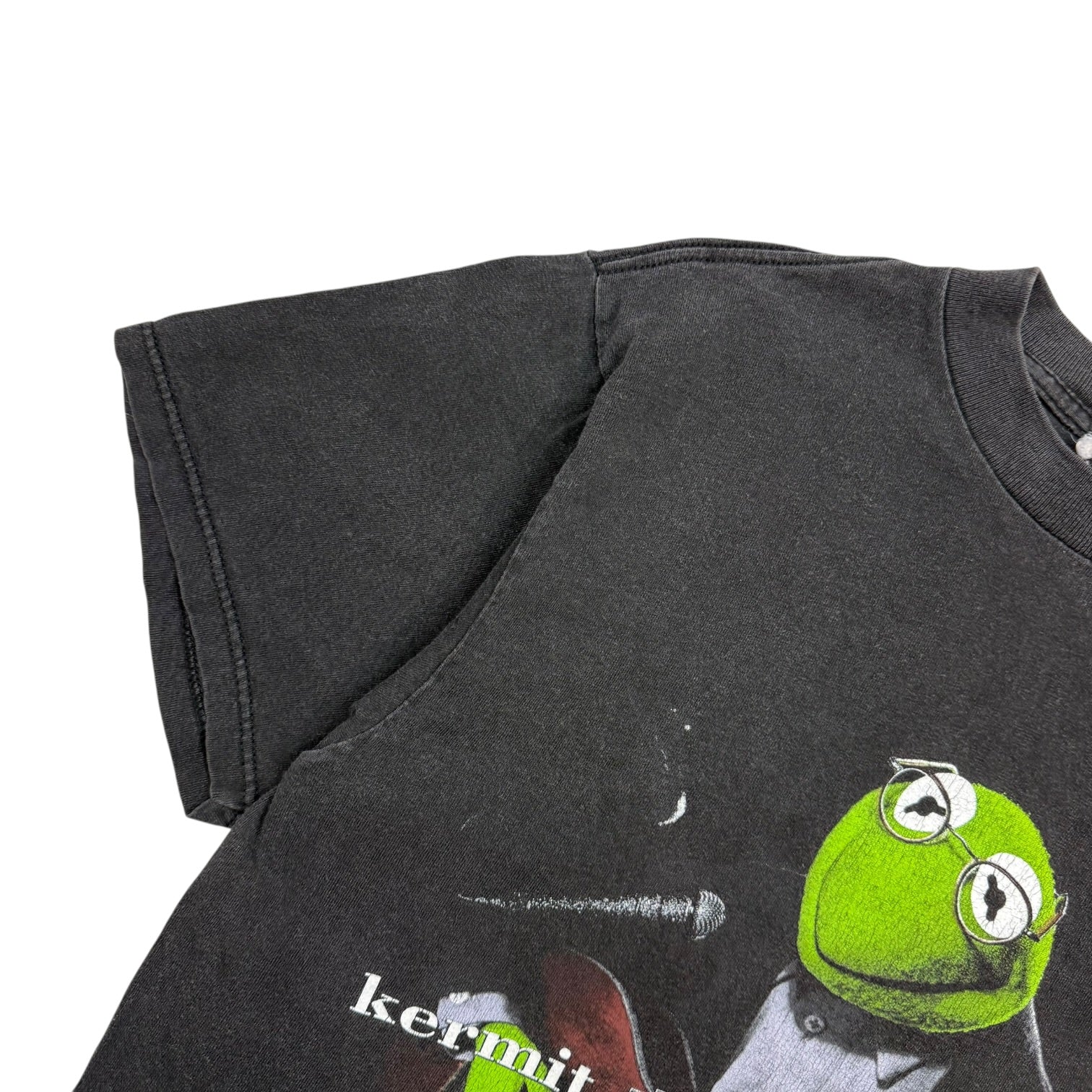 Vintage Kermit The Frog Unpigged Spoof Tee Black