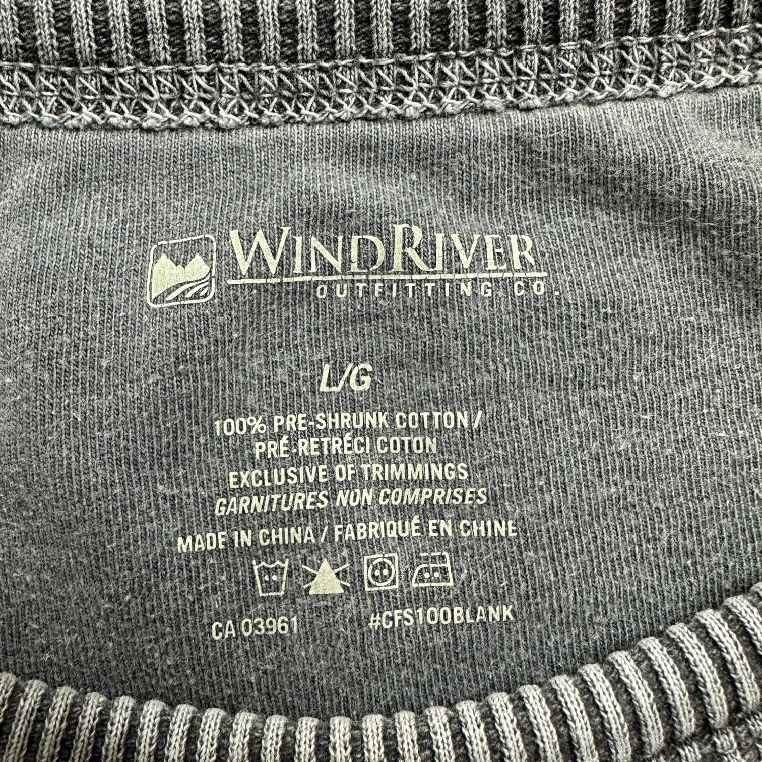 Vintage Wind River Blank Crewneck Faded Grey