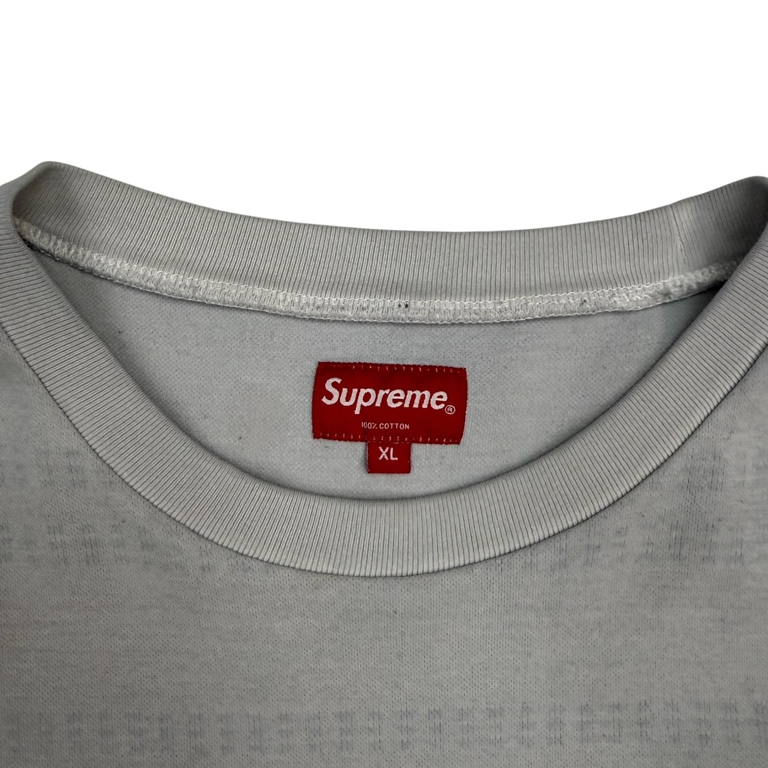 Supreme Dash Stripe Crewneck White