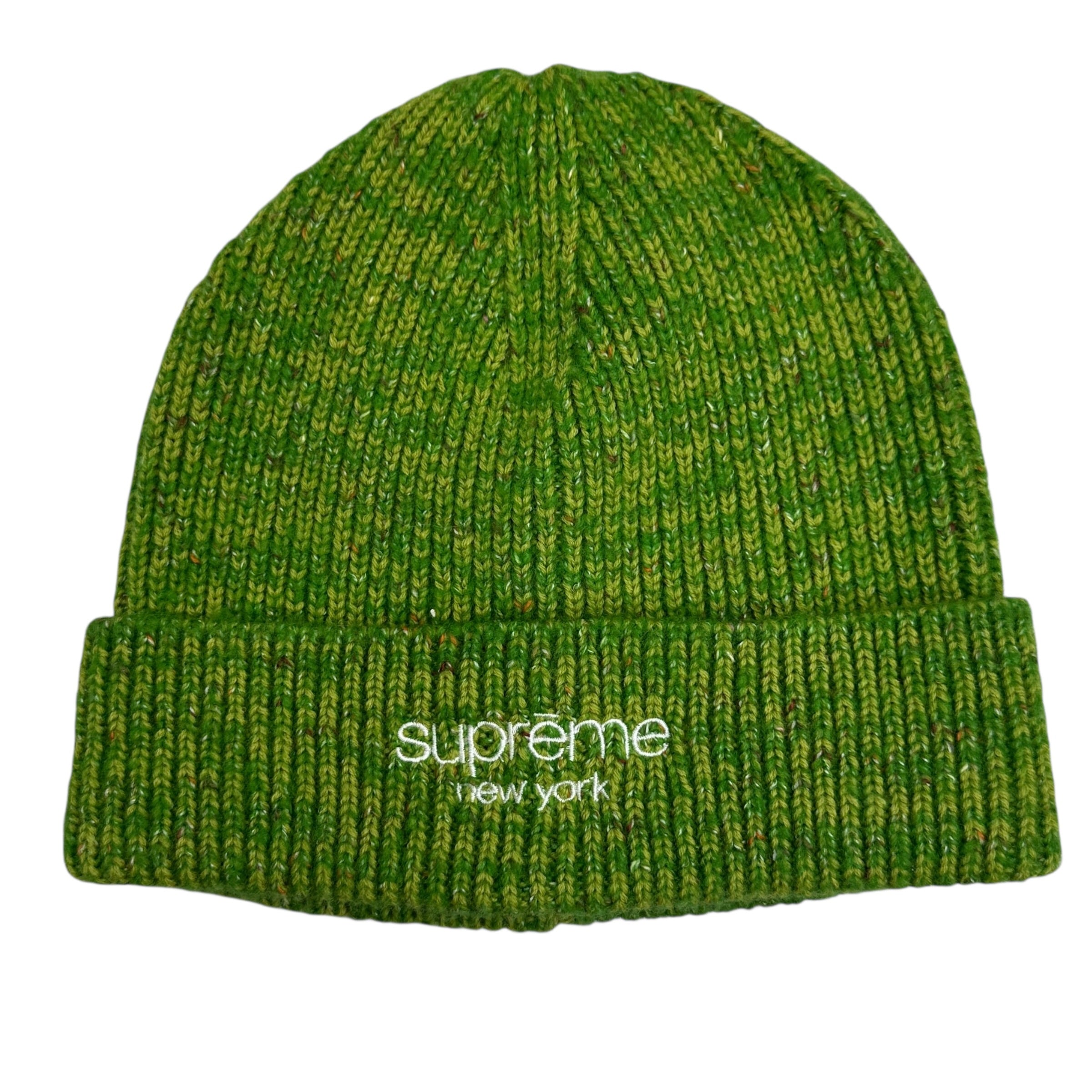 Supreme Rainbow Speckle Beanie Green FW22