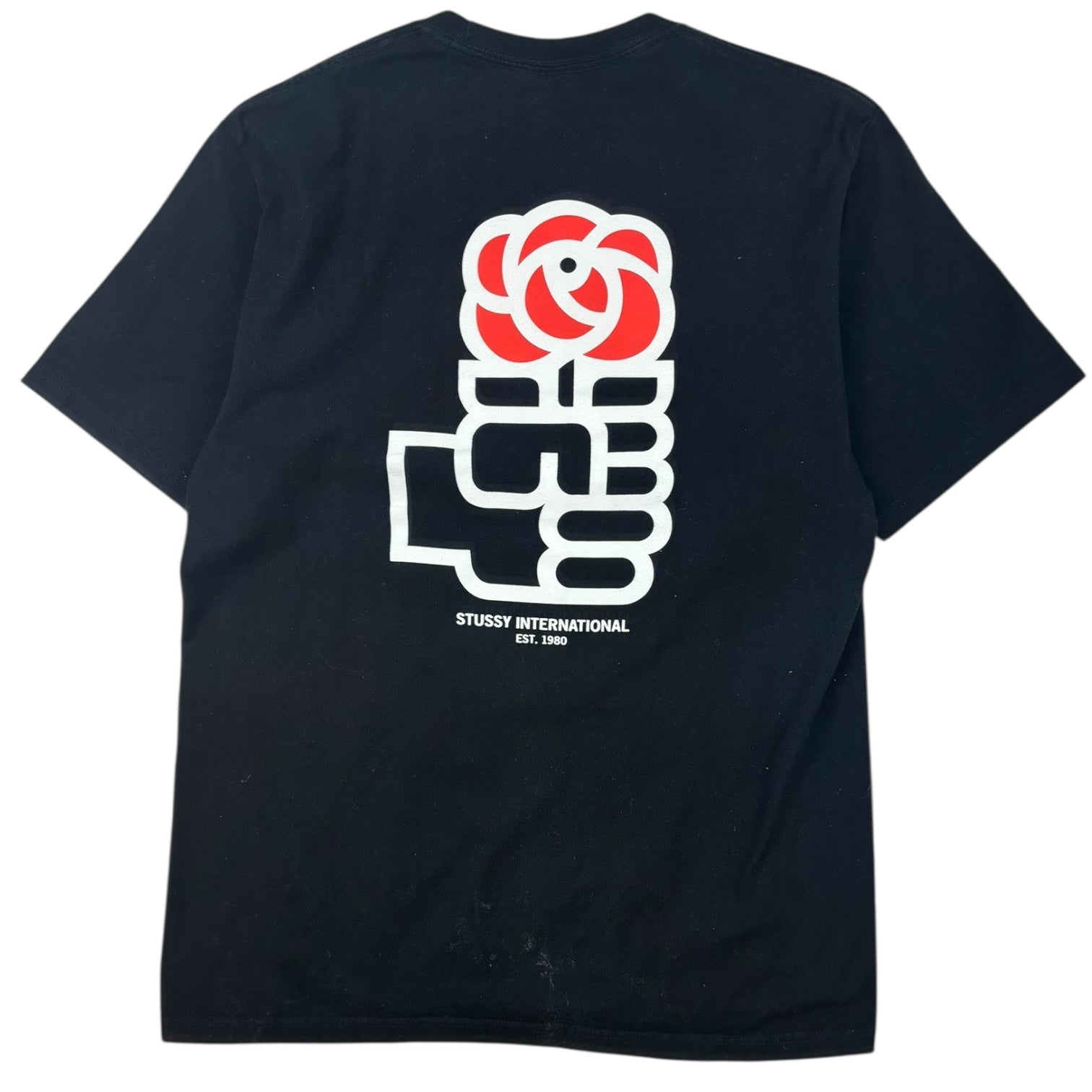 Stussy Fist & Rose T-Shirt Black