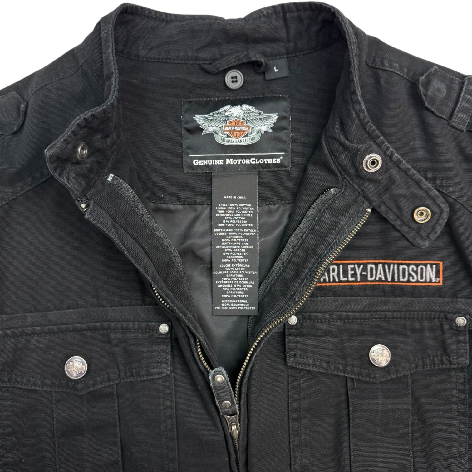 Vintage Harley Davidson Jacket Black