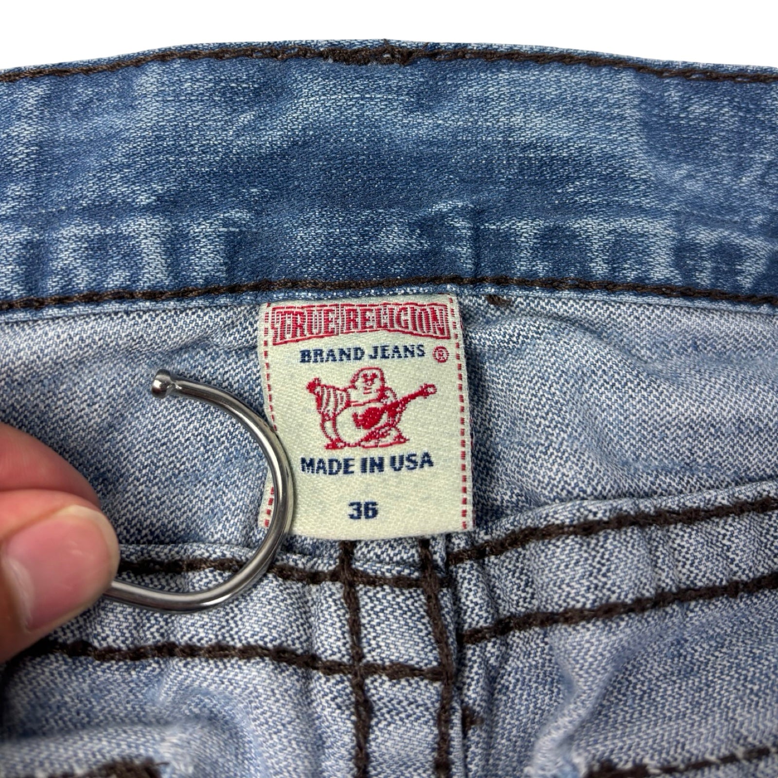 Vintage Y2K True Religion Rainbow Ricky Denim